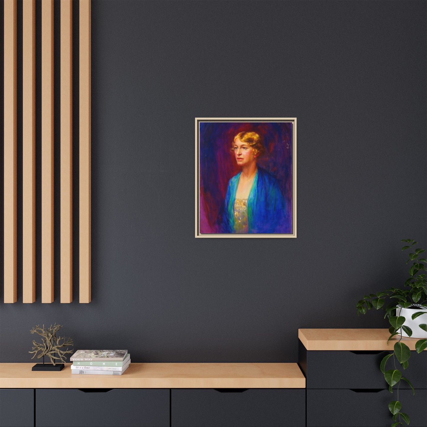Matte Canvas Portrait , Framed (Multi-color)