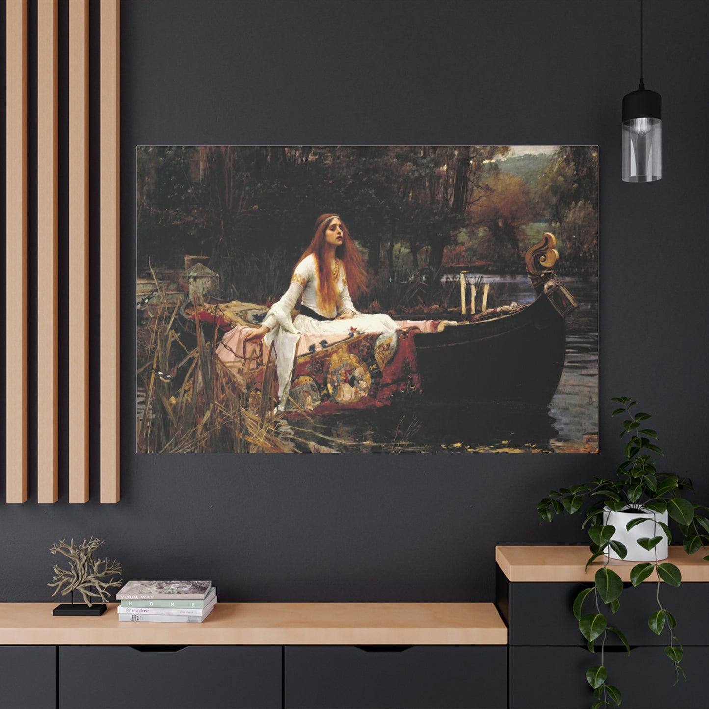 The Lady of Shalott by John William Waterhouse Matte Canvas Wall Art Print