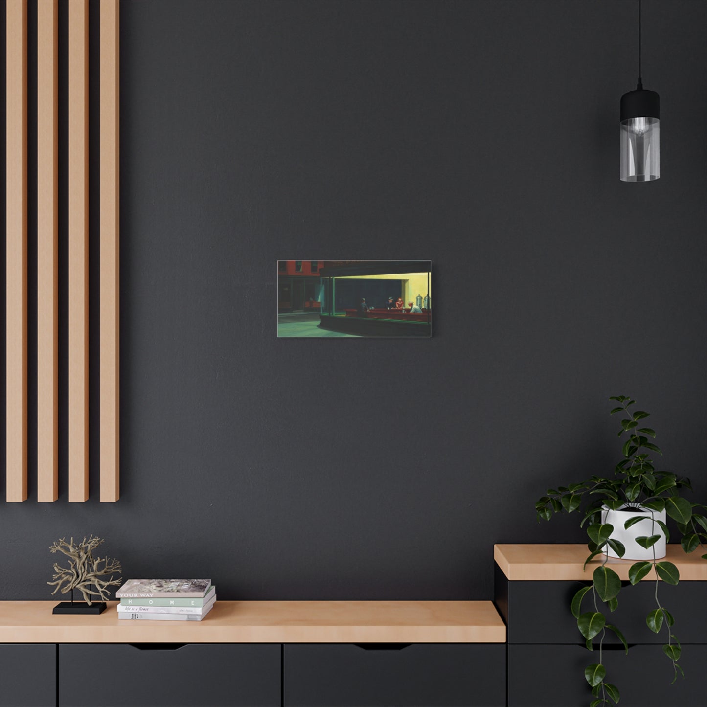 Nighthawks by Edward Hopper Matte Stretched Canvas Wall Art Print