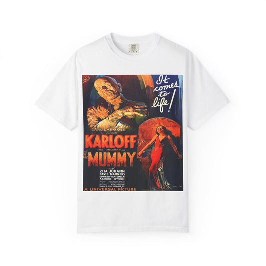 Mummy Movie Poster T‑Shirt — Vintage Karloff Horror Graphic Tee
