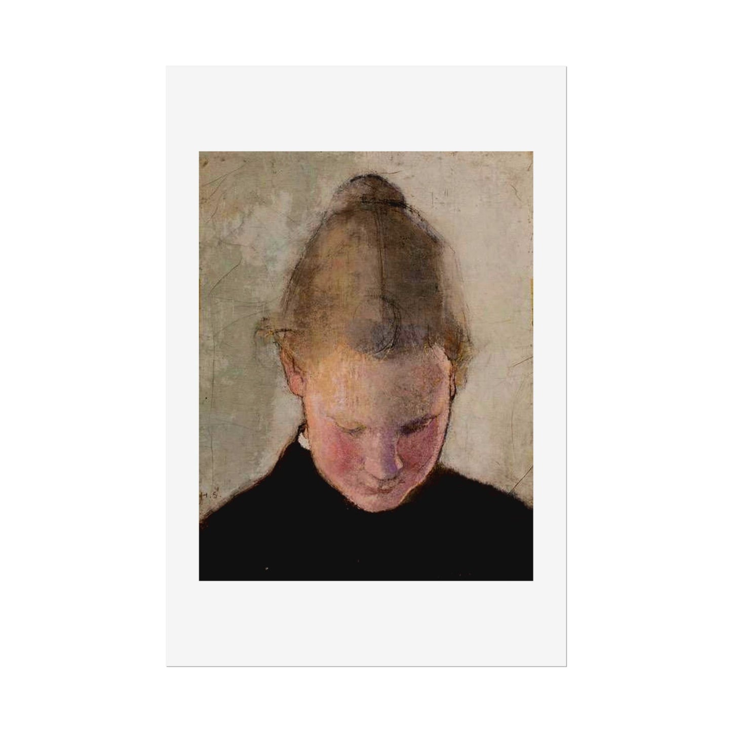 Lukeva tytto by Helena Schjerfbeck Wall Art Print