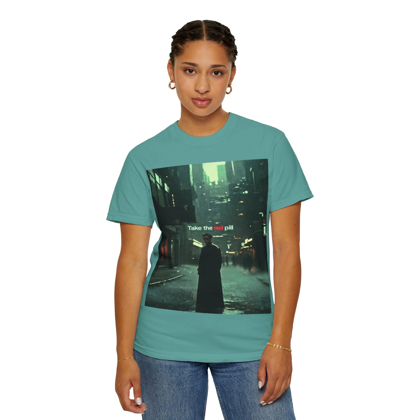 Take the Red Pill T-Shirt — Cyberpunk Noir Graphic Tee
