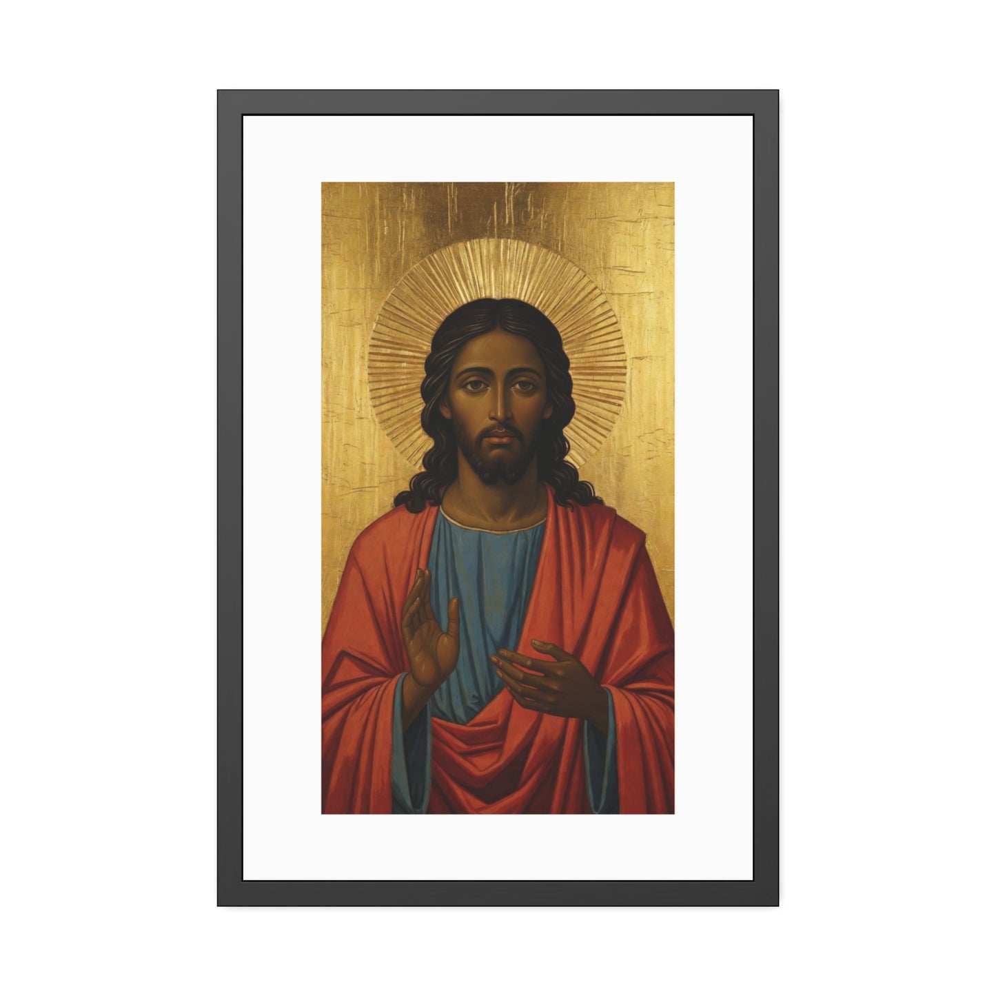 Religious Art Poster — Icon of Christ Framed Paper Print