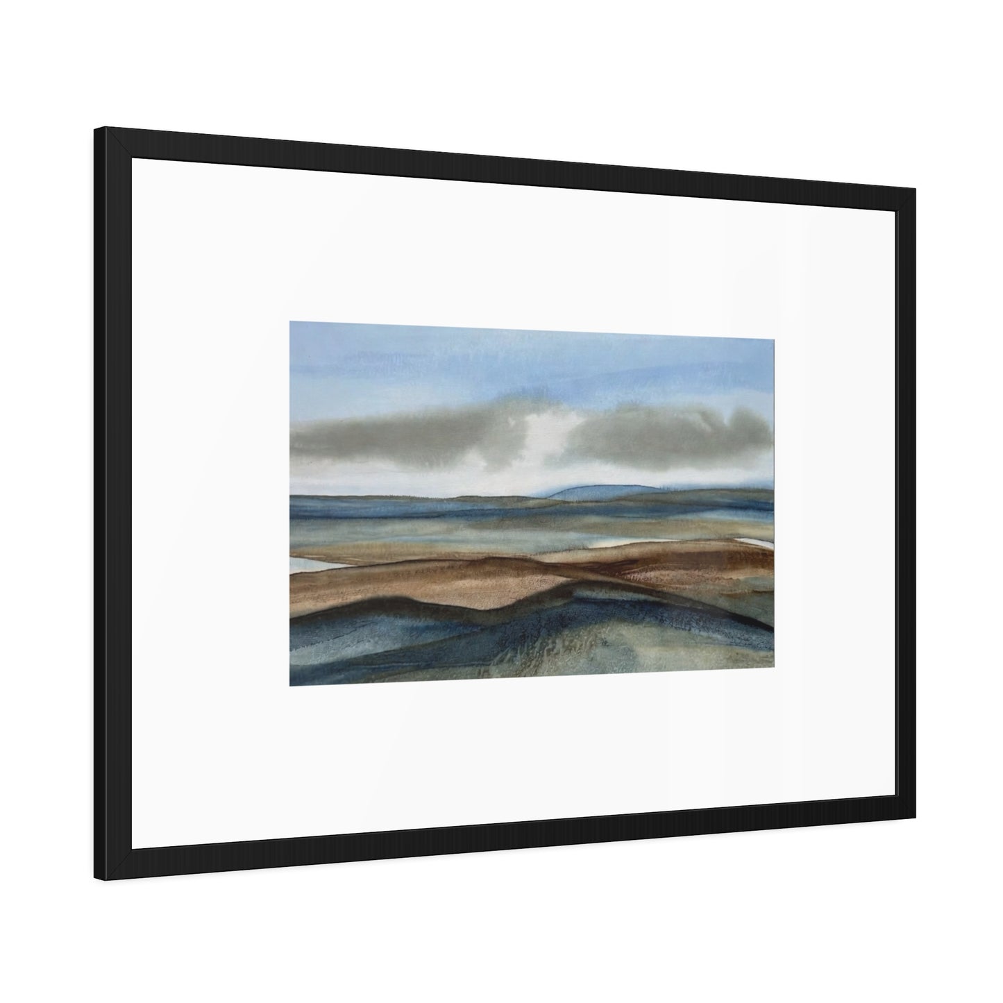 Framed Coastal Landscape Poster — Serene Seascape Wall Art Print
