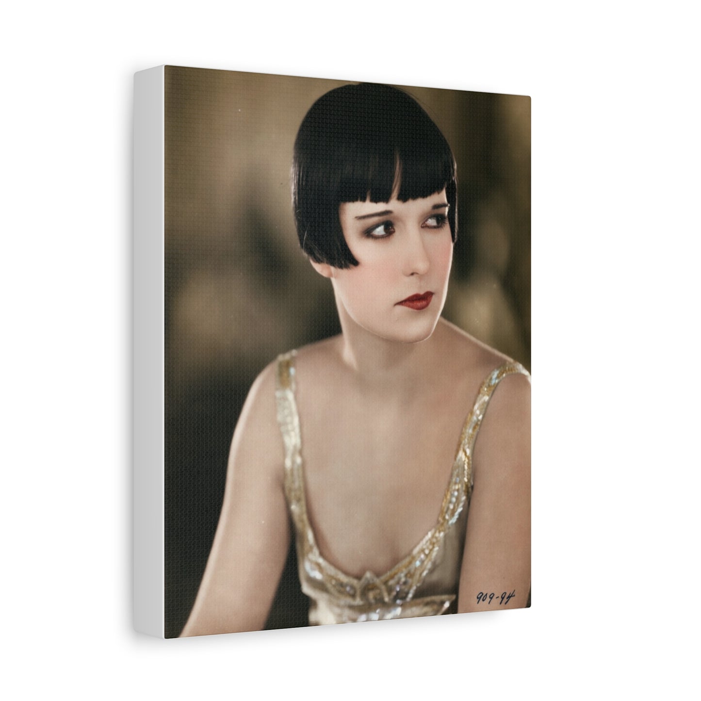 Vintage 1920s Louise Brooks Portrait Matte Canvas Print — Stretched Wall Art