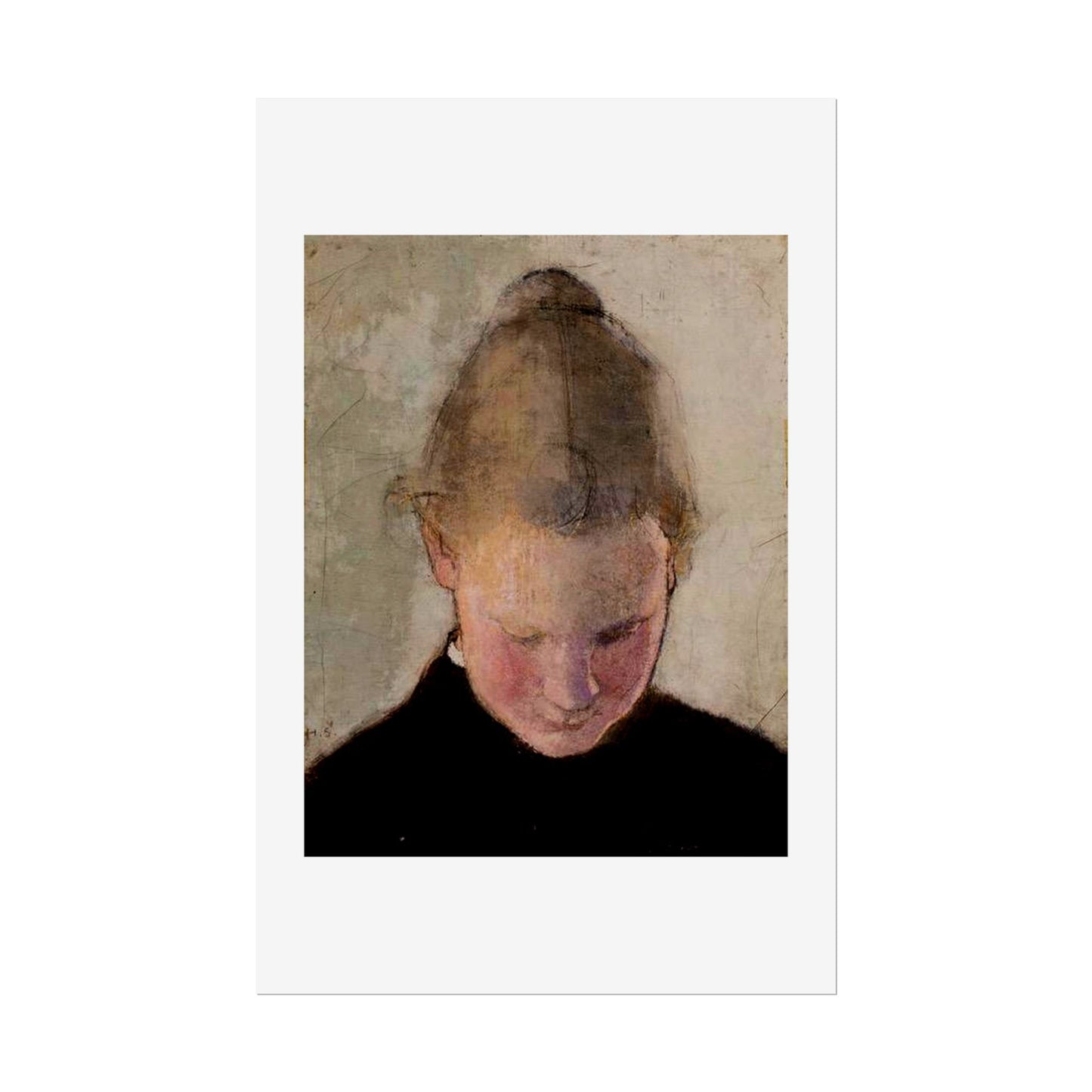 Lukeva tytto by Helena Schjerfbeck Wall Art Print