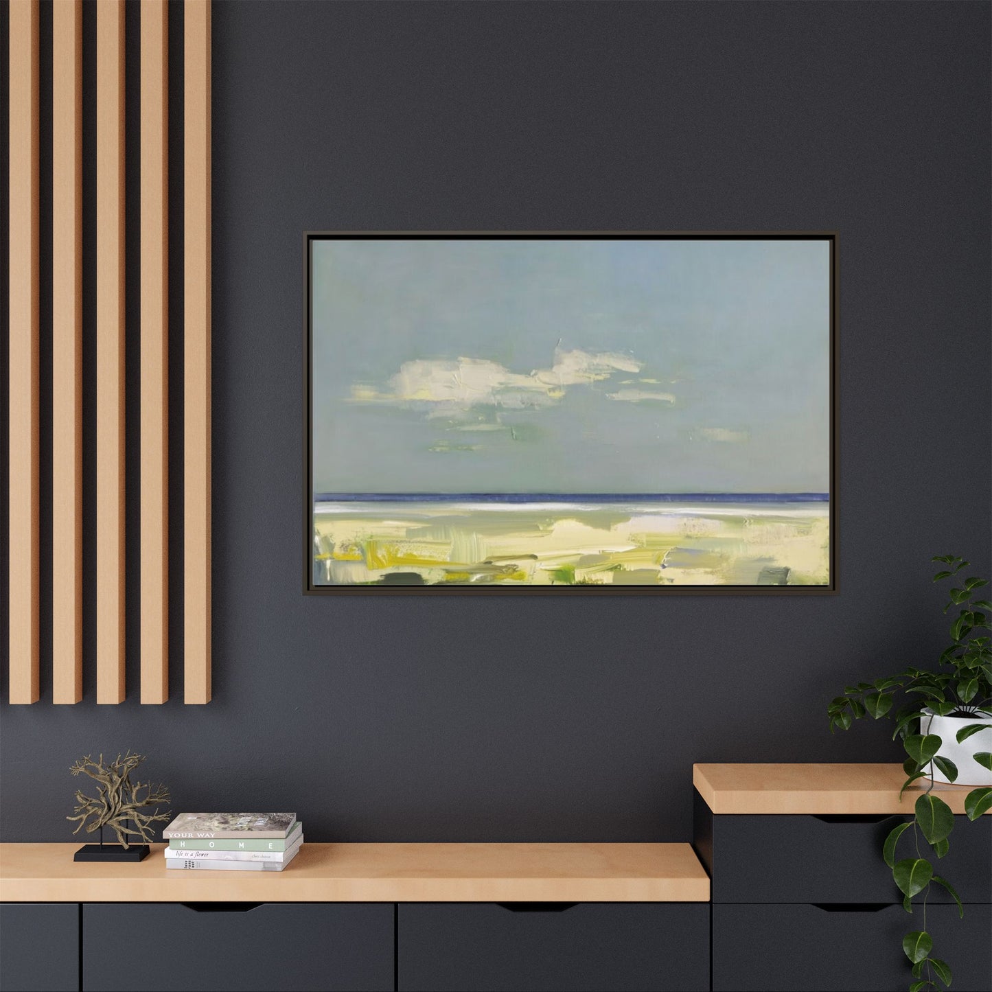 Coastal Calm Matte Canvas Framed Wall Art