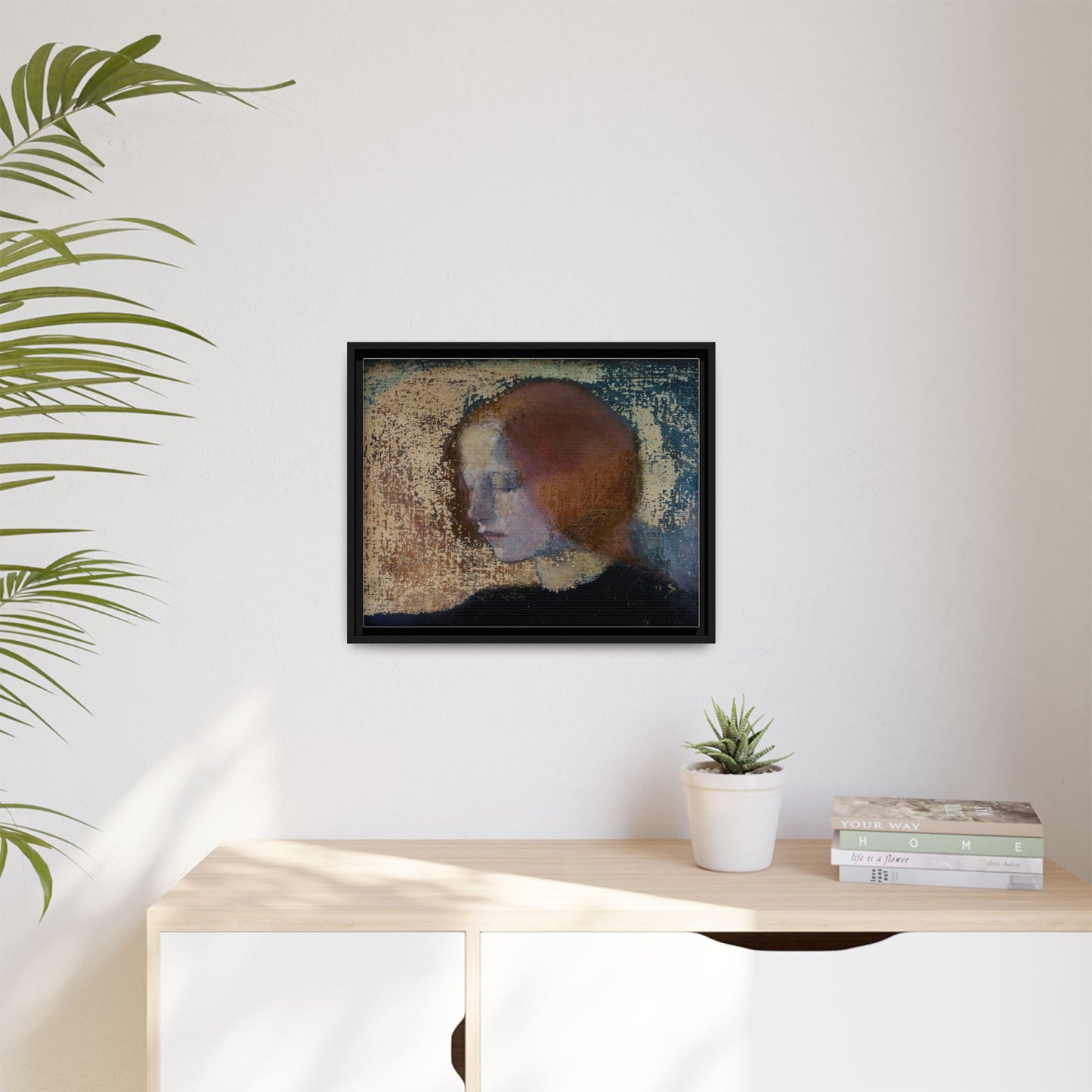 Fragment by Helena Schjerfbeck Framed Matte Canvas Art Print