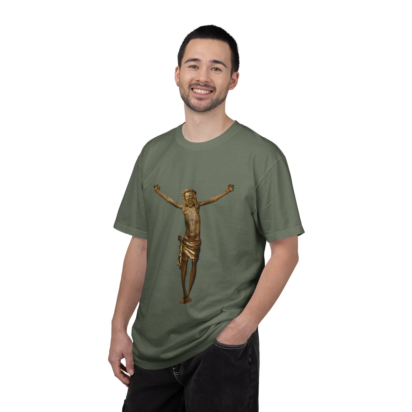 Unisex Christ on the cross Garment-Dyed T-shirt