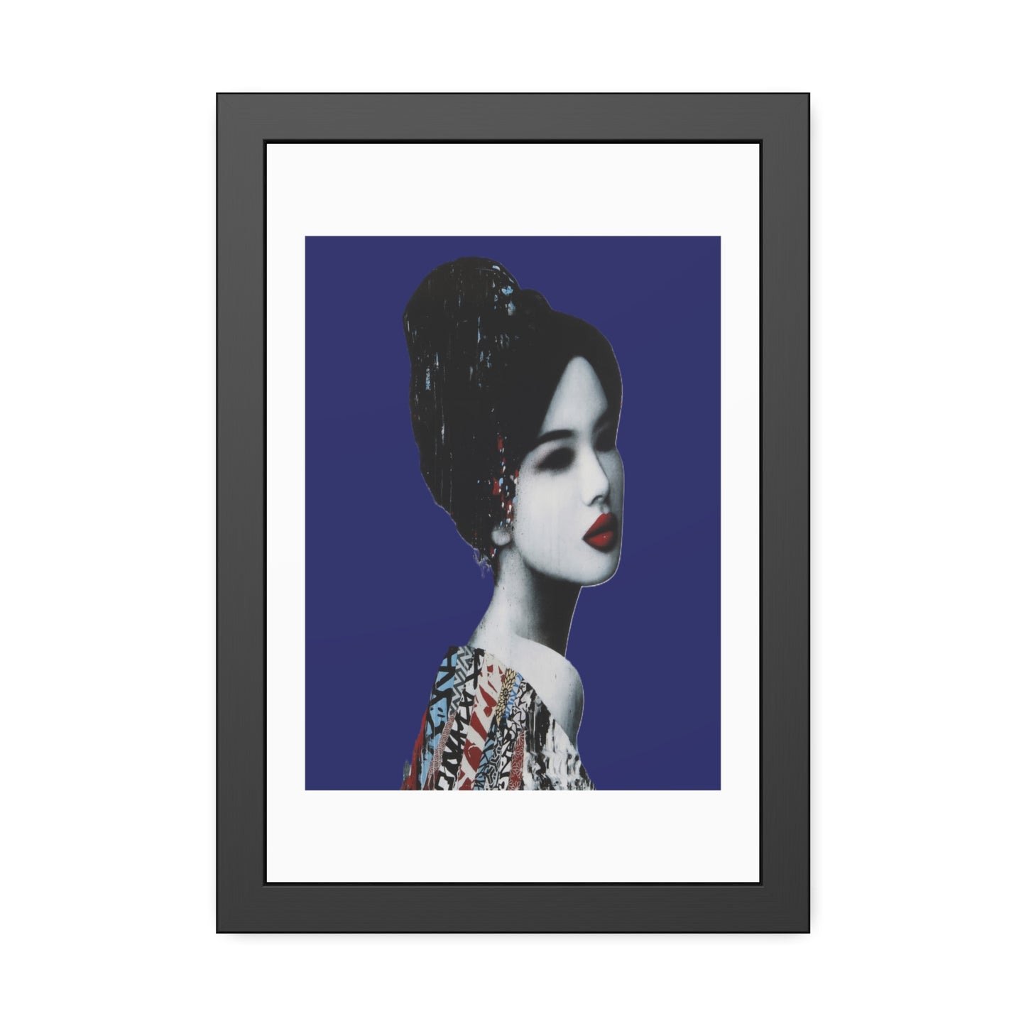 Geisha Portrait - Framed Paper Posters