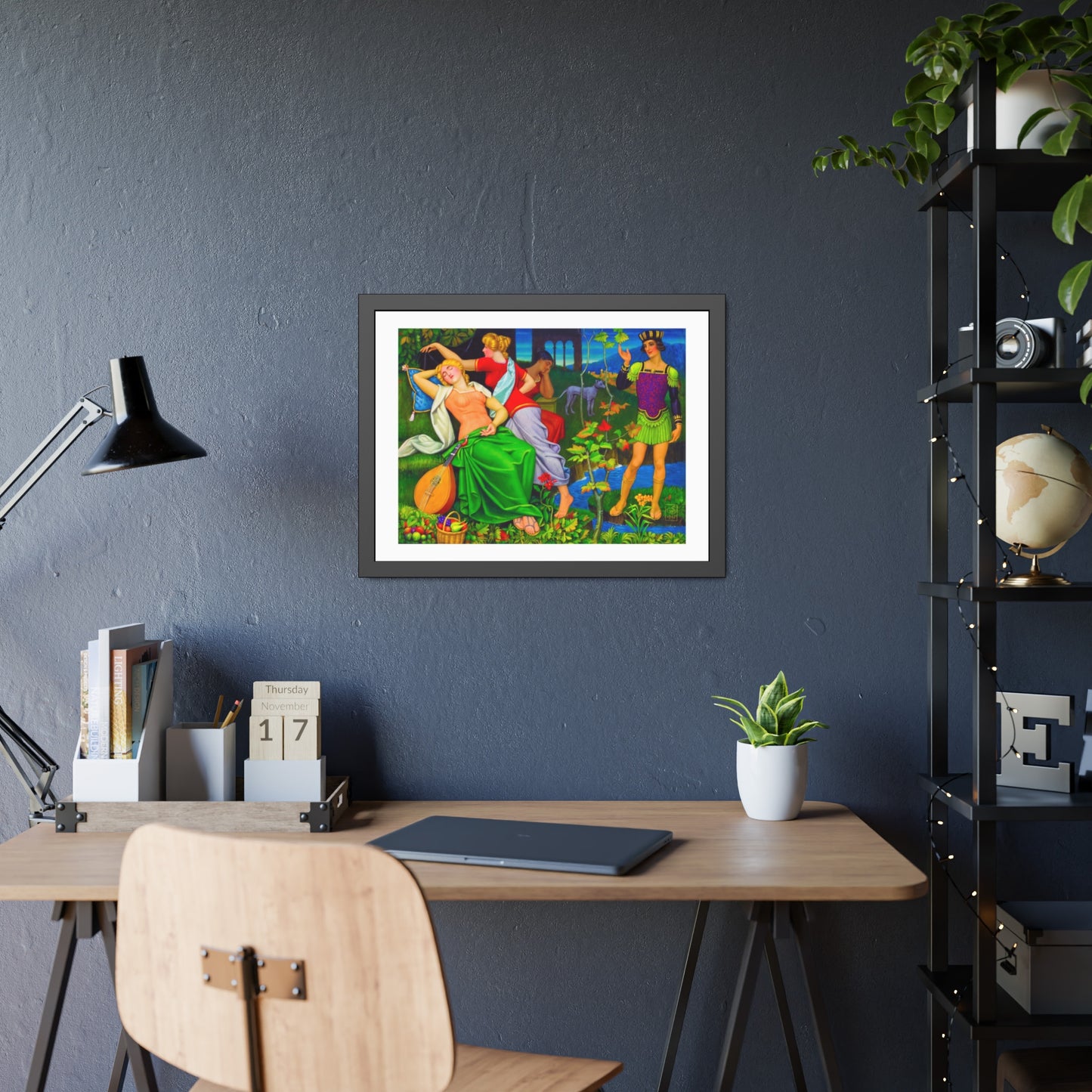 Classical Myth Framed Poster — Vibrant Renaissance-Style Art Print