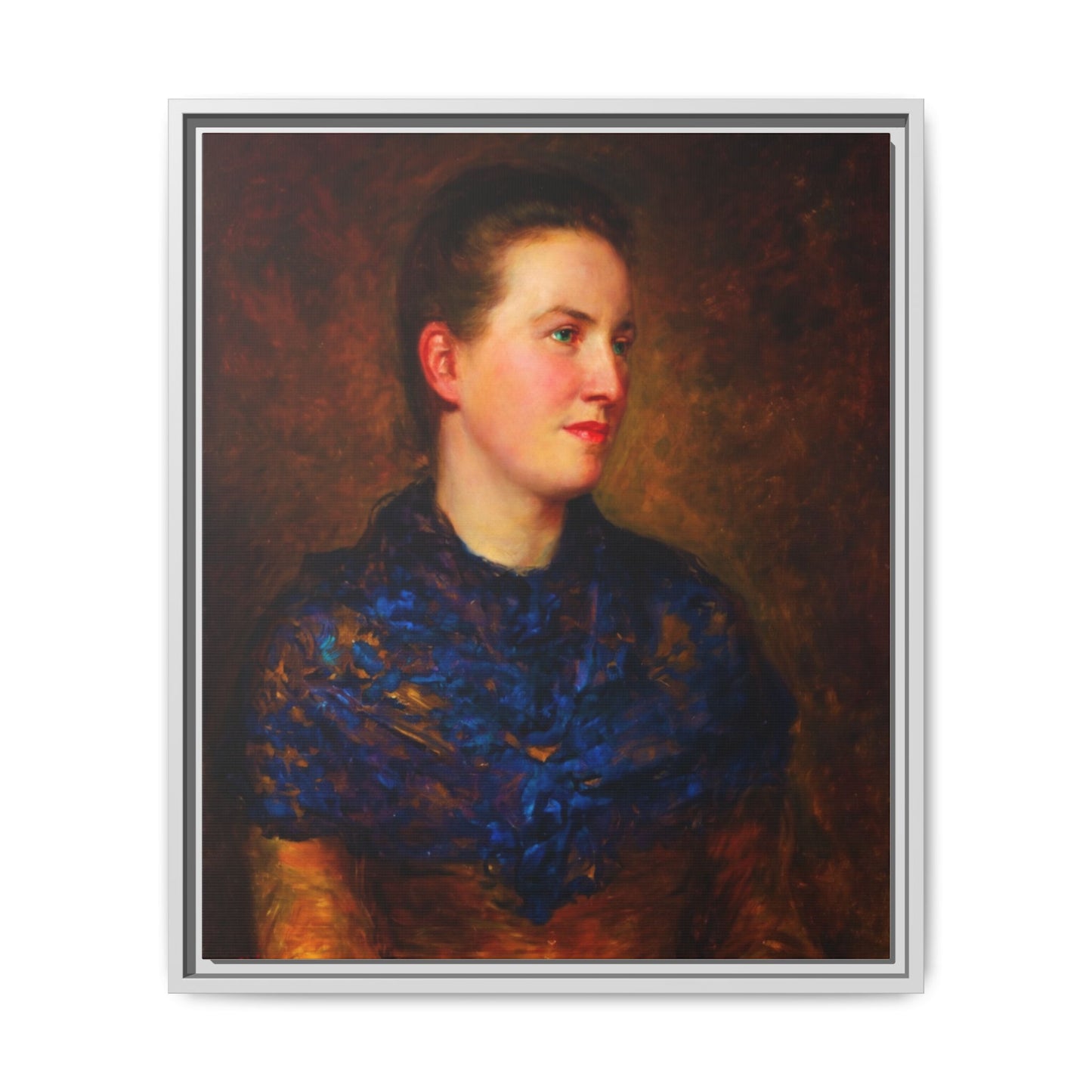 Framed Matte Canvas Portrait Print — Classic Victorian Woman Wall Art