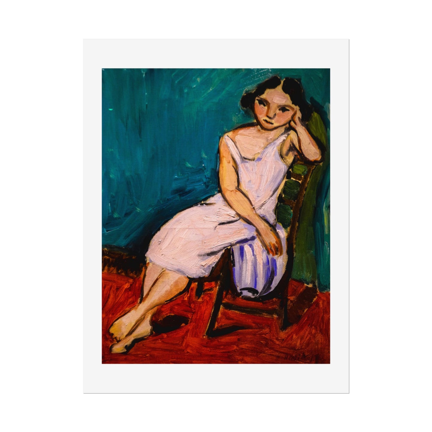 Jeune Fille assise by Henri Matisse Wall Art Print