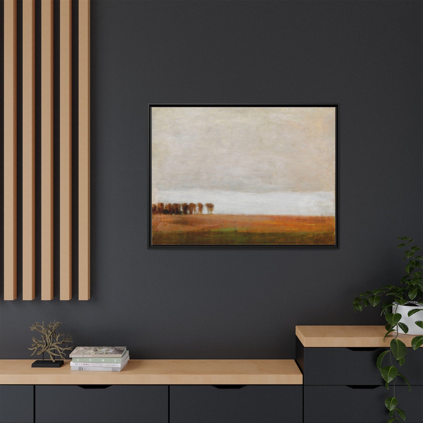 View of Jaegersborg Allé, North of Copenhagen by Vilhelm Hammershøi Framed Matte Canvas Wall Art Print