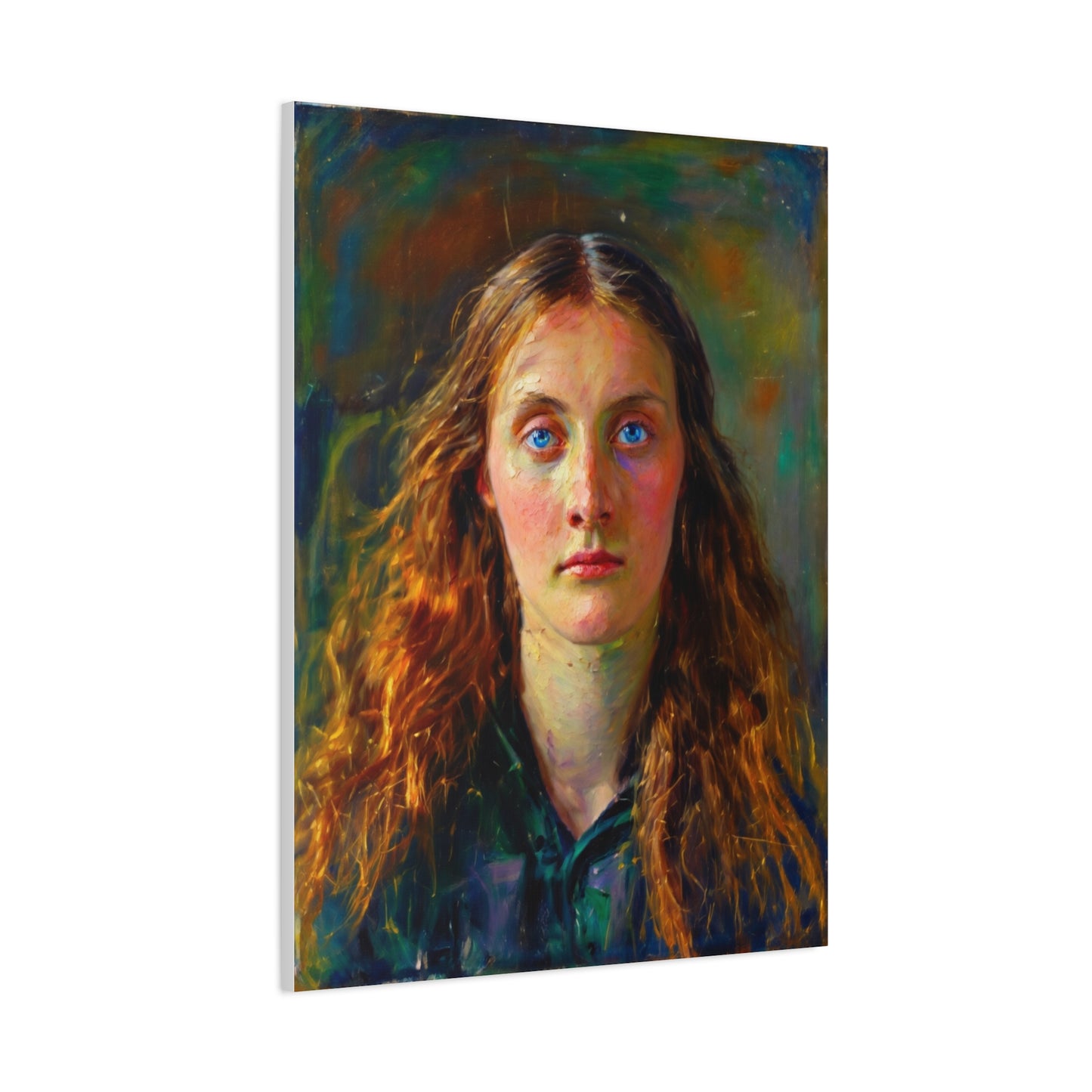 Portrait Canvas Print — Victorian Woman Oil Painting on Stretched Matte Canvas