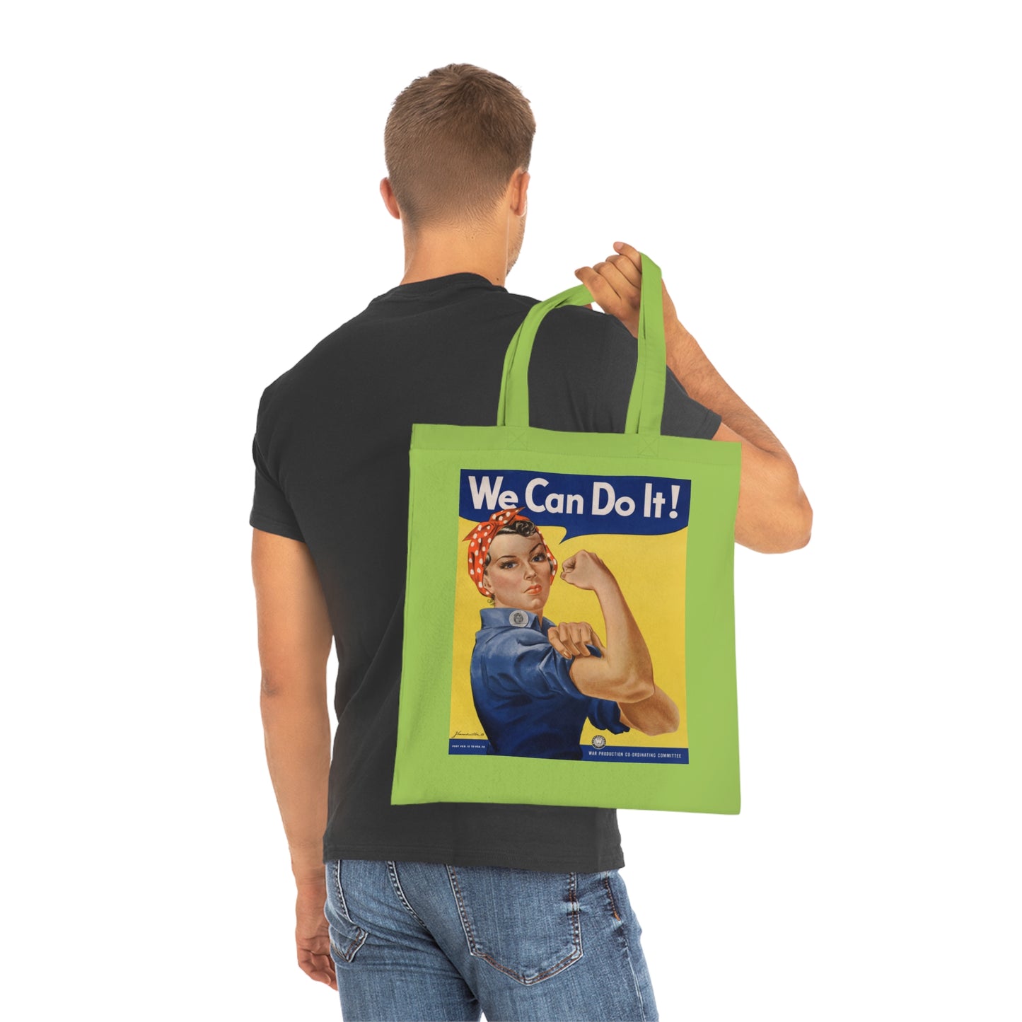 We Can Do It! Rosie the Riveter Cotton Tote — Vintage Feminist Empowerment Shopper
