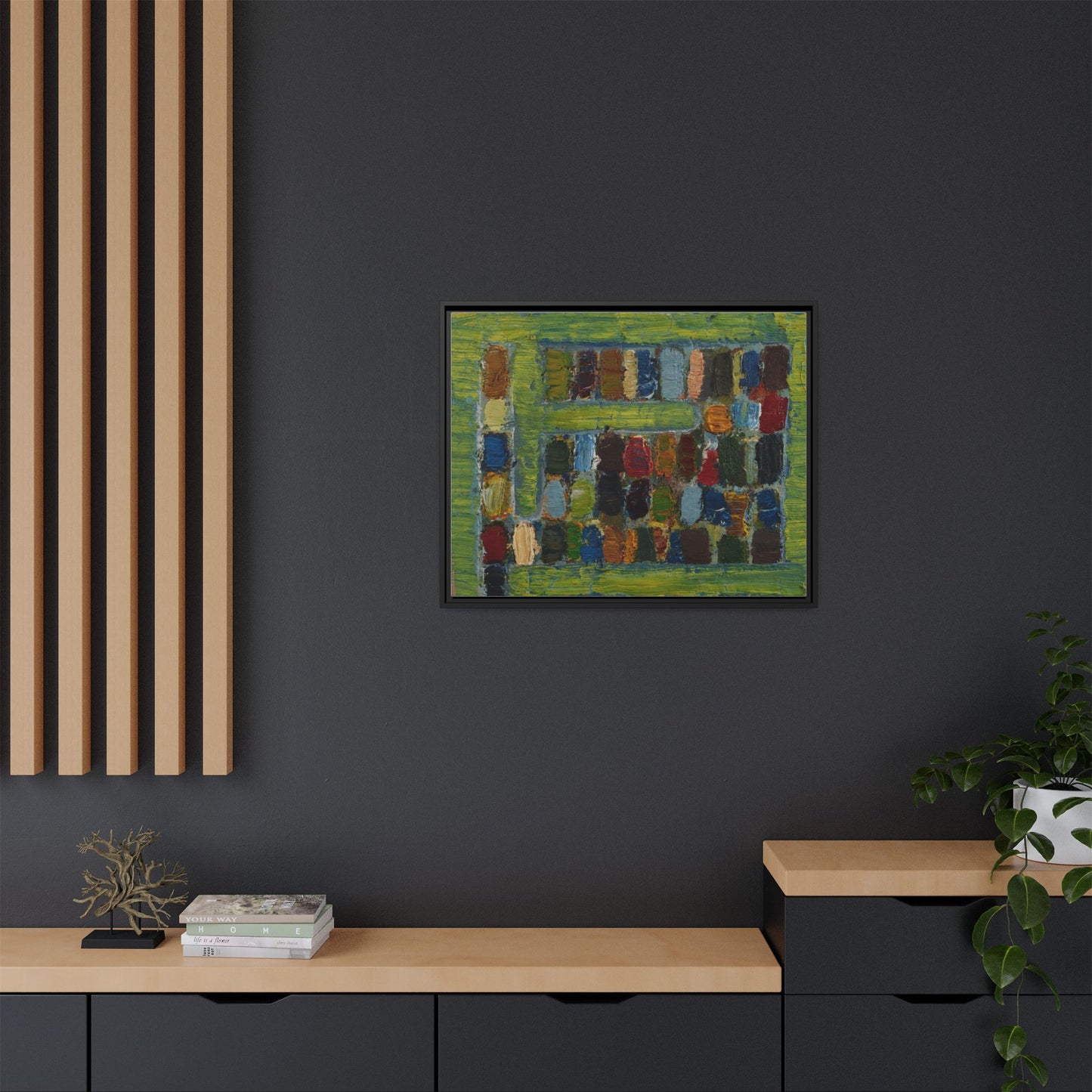 JMC-1970-3 by Jean-Michel Coulon Matte Canvas Framed Wall Art Print