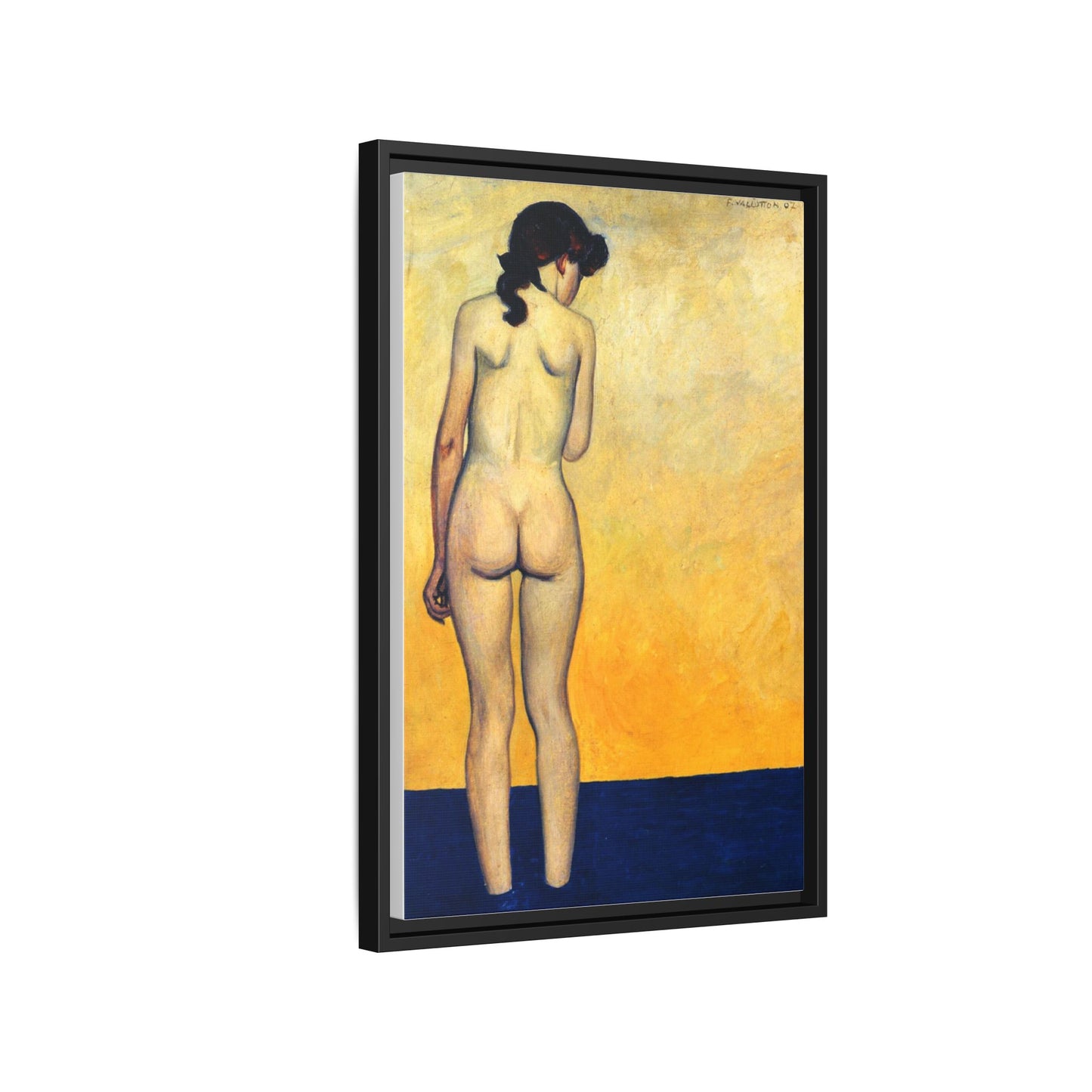 Adolescente entrant dans l'eau by Félix Vallotton Framed Matte Canvas Wall Art Print