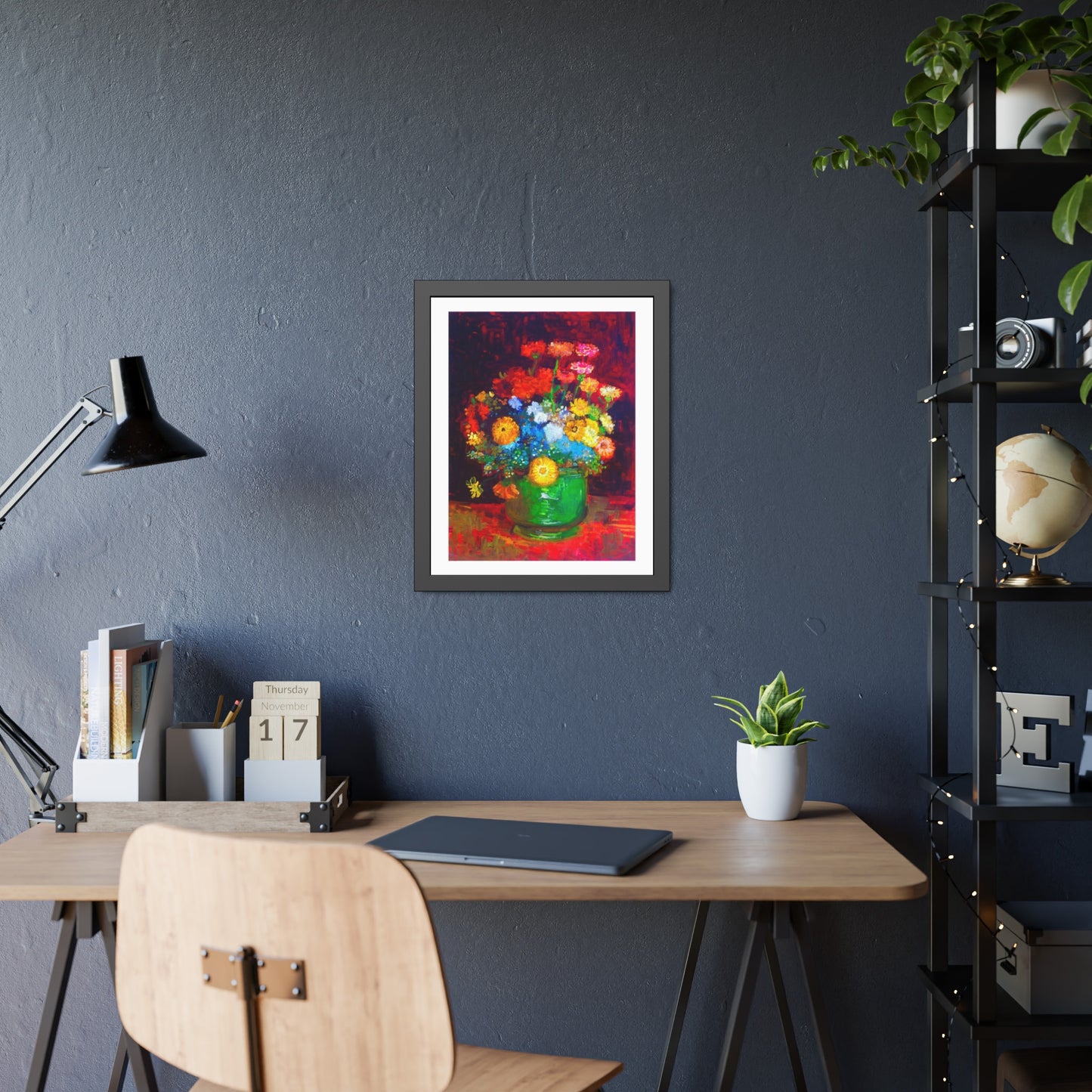 Framed Floral Poster — Colorful Bouquet Art Print