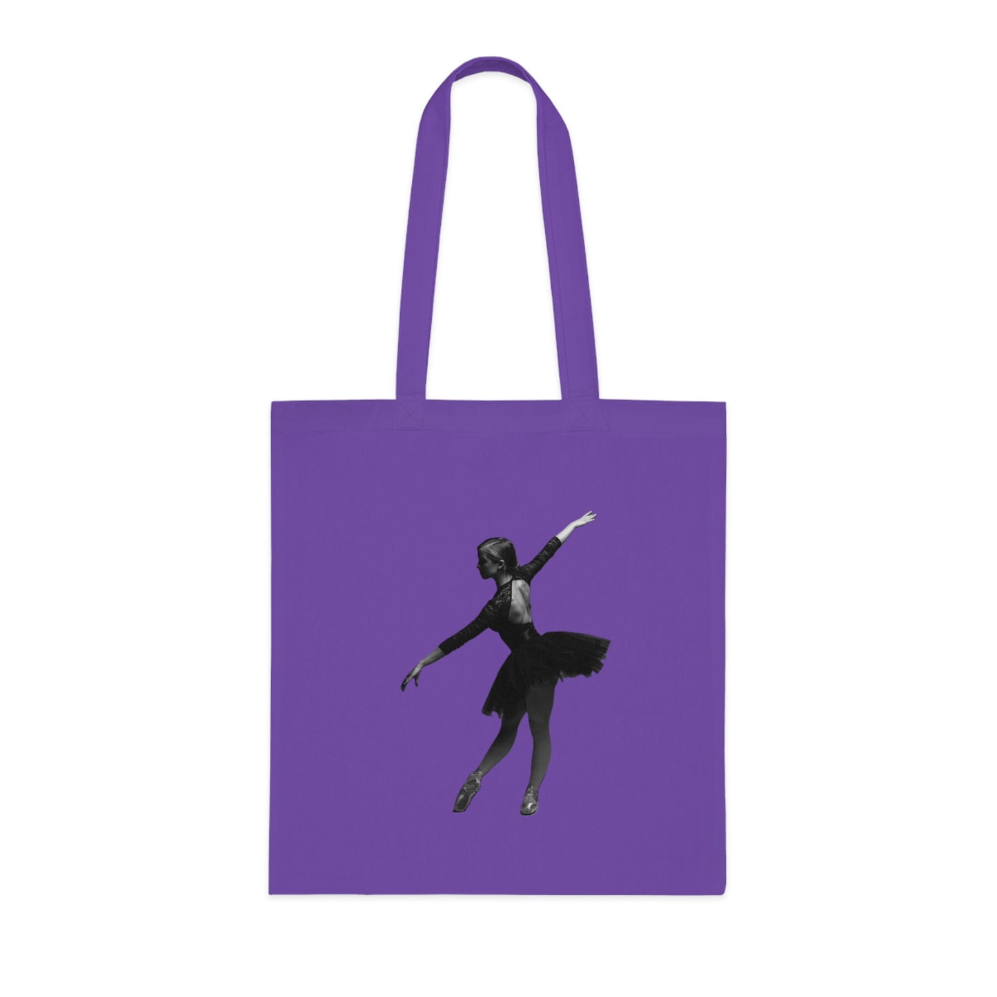 Ballet Silhouette Cotton Tote — Dancer Tote Bag for Ballet Lovers