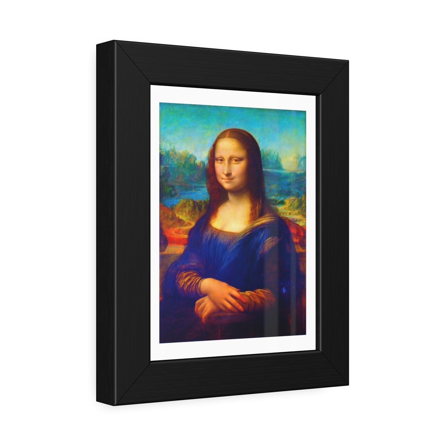 Framed Mona Lisa Poster — Classic Renaissance Art Print in Black Frame