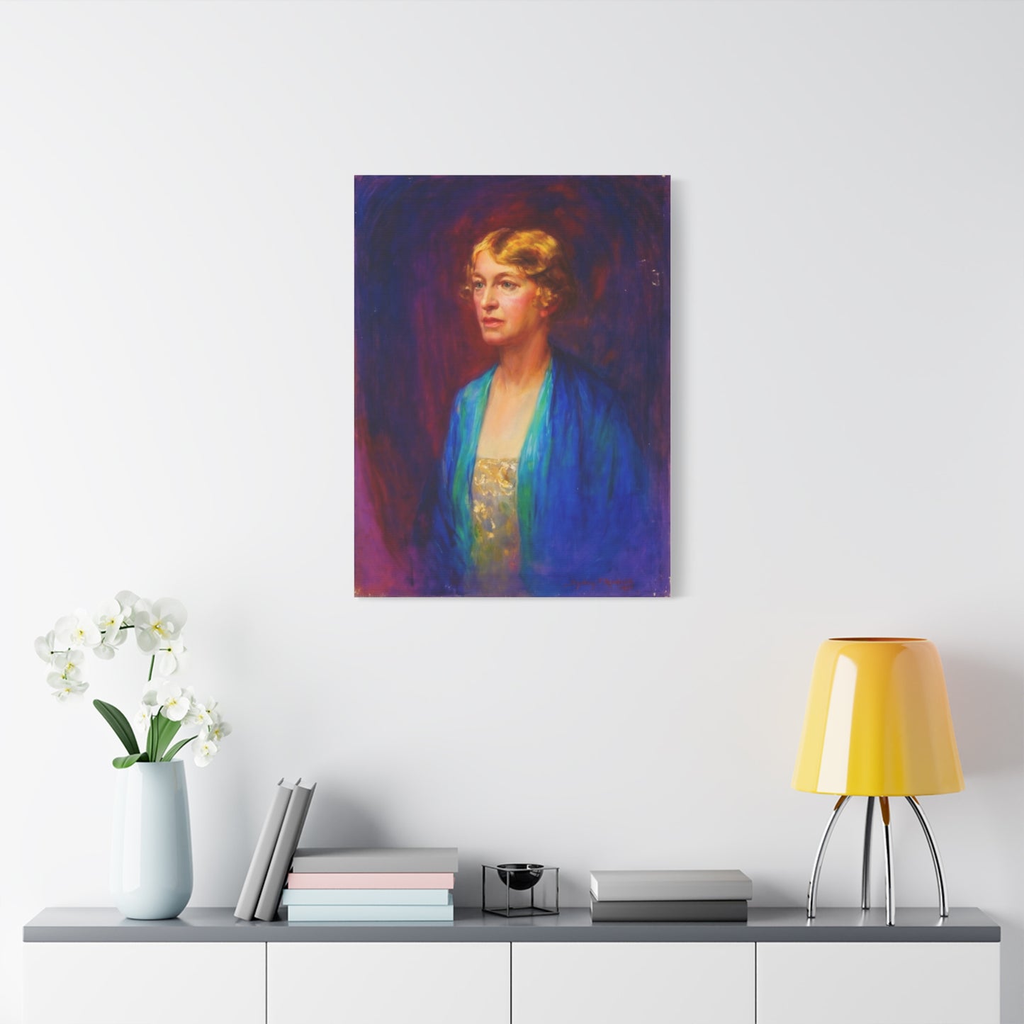 Vintage Portrait Matte Canvas Print — Elegant Early 20th‑Century Woman Wall Art