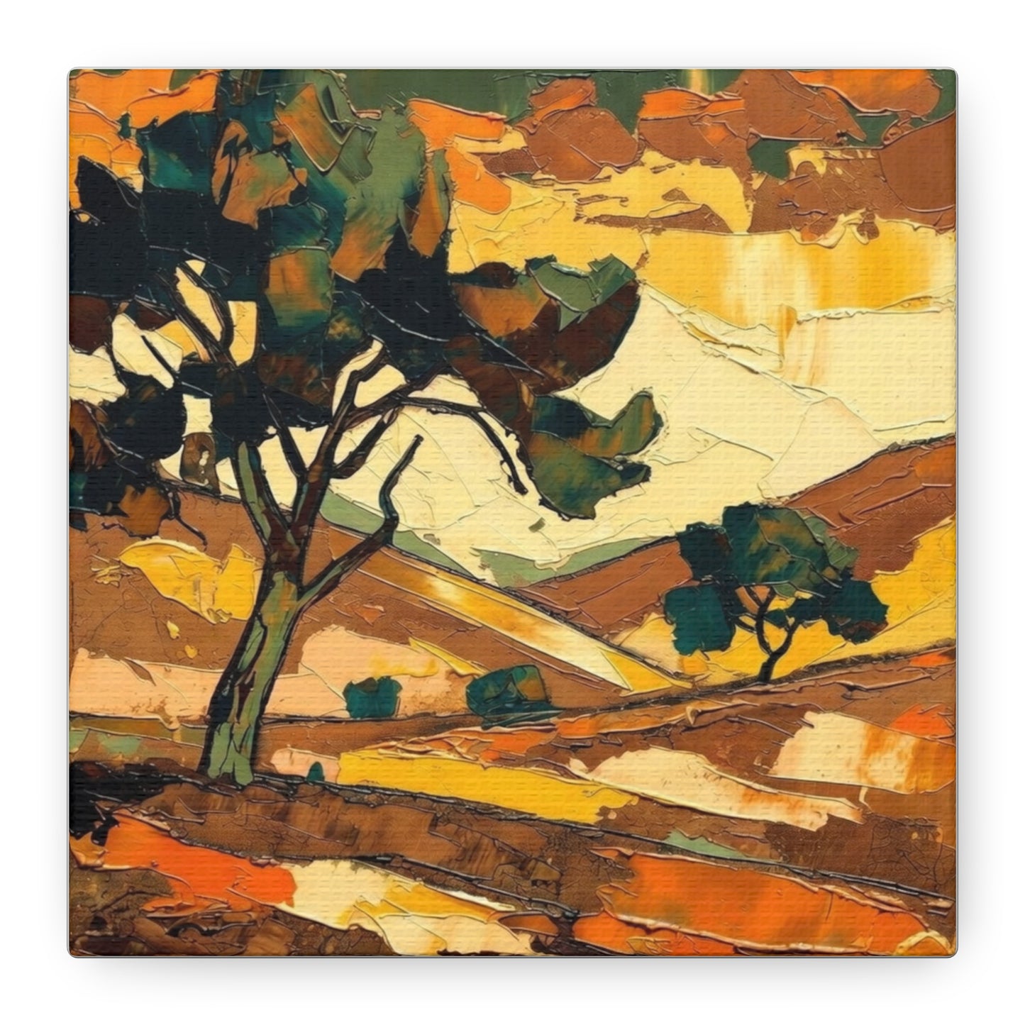 Abstract Autumn Landscape Canvas