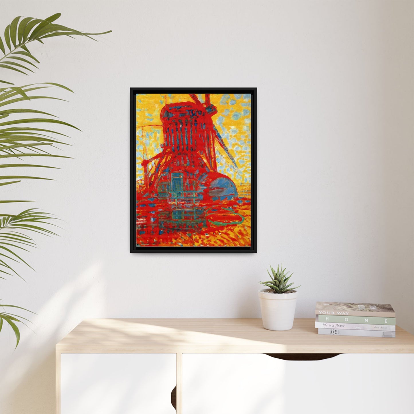 Mill by Sunlight by Piet Mondrian Matte Framed Canvas Wall Art Print