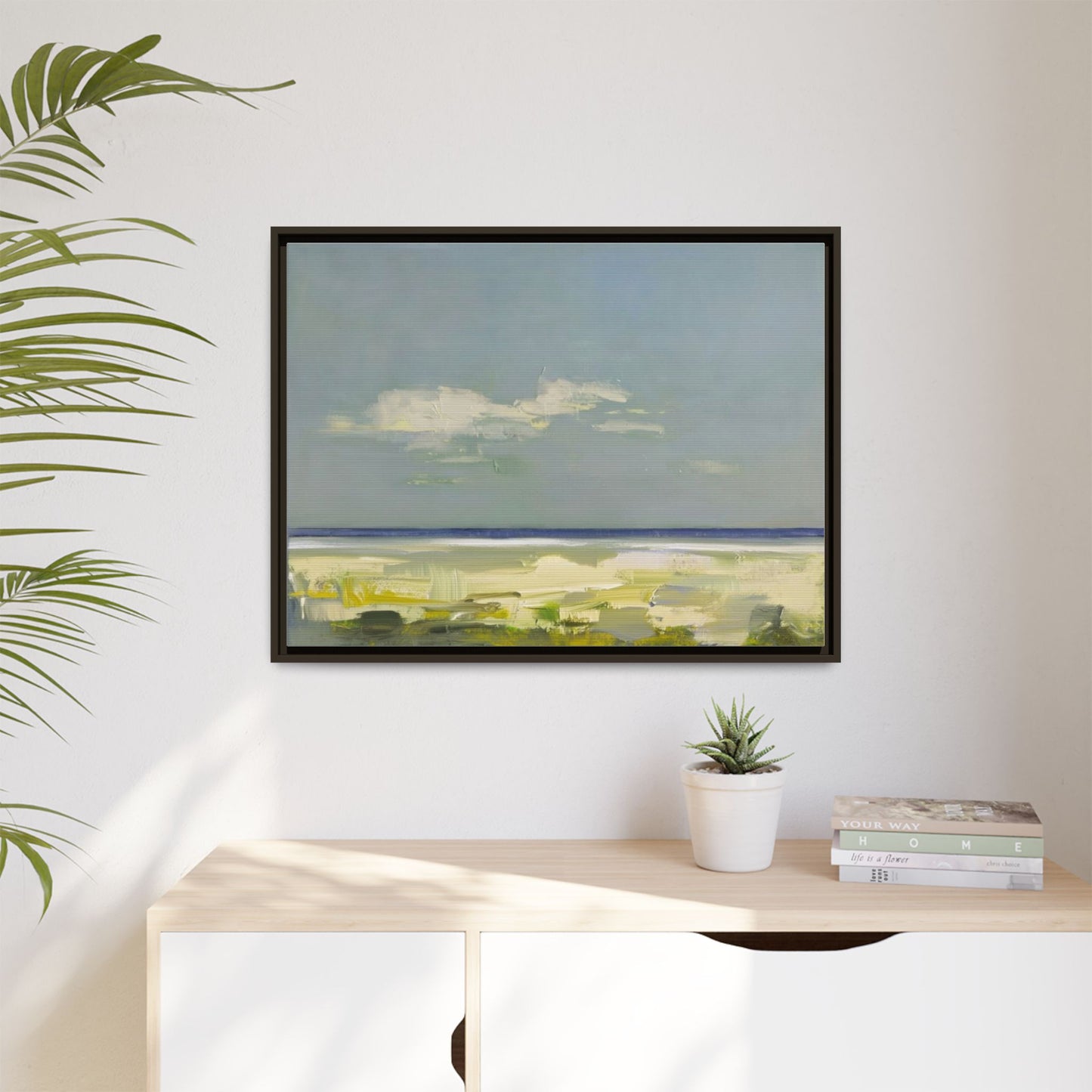 Coastal Calm Matte Canvas Framed Wall Art
