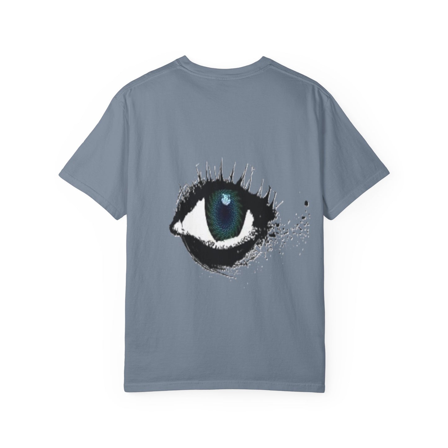 Eye Graphic T-Shirt — Blue Iris Grunge Art Tee