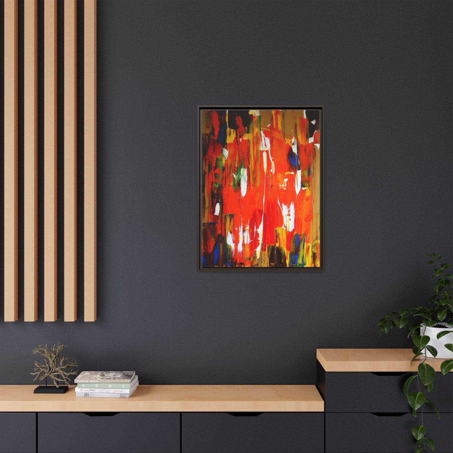 Burn baby burn by Norman Barrett Framed Matte Canvas Wall Art