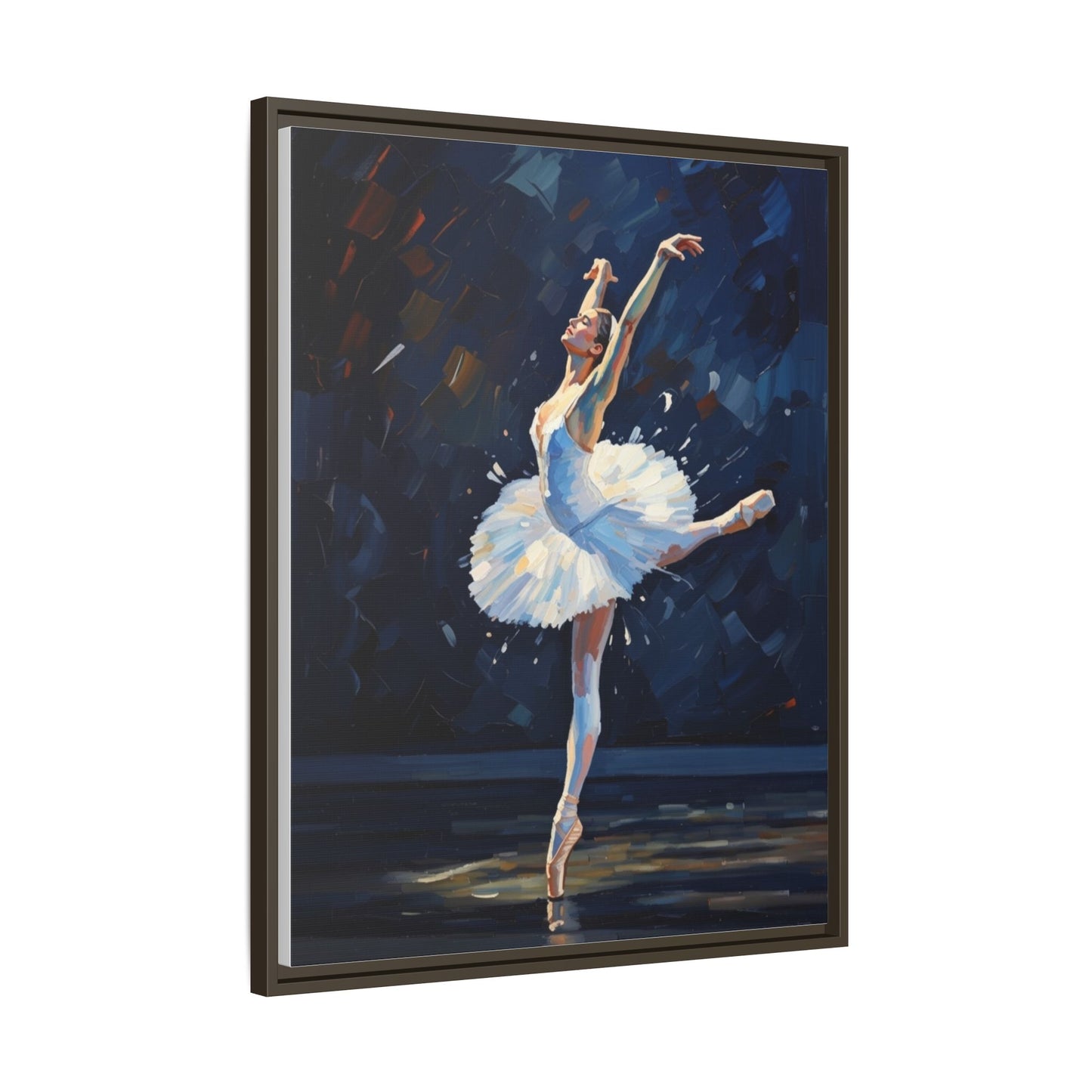 Ballerina Ballet Canvas Print — Framed Matte Wall Art