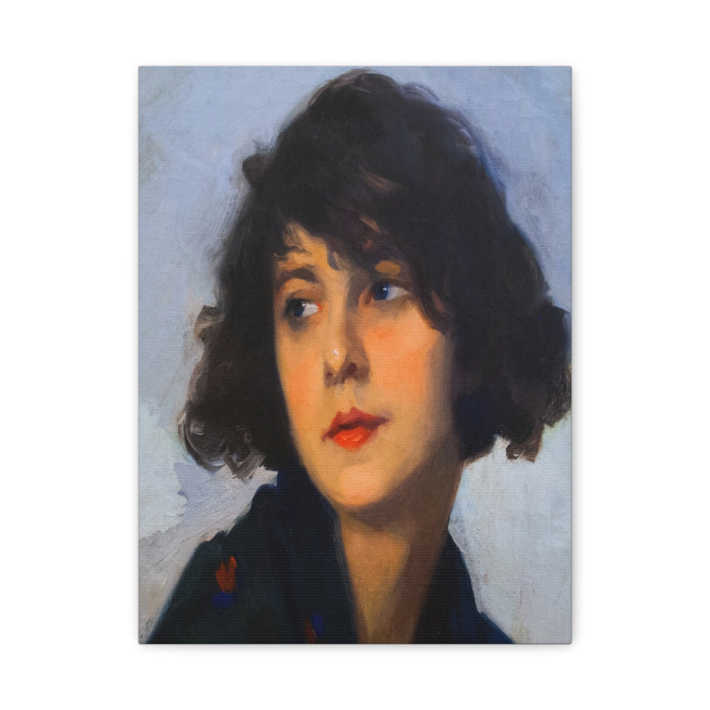 Mulher do chale verde (cropped) by Cyprien Eugene Boulet Matte Canvas Print — Stretched Wall Art