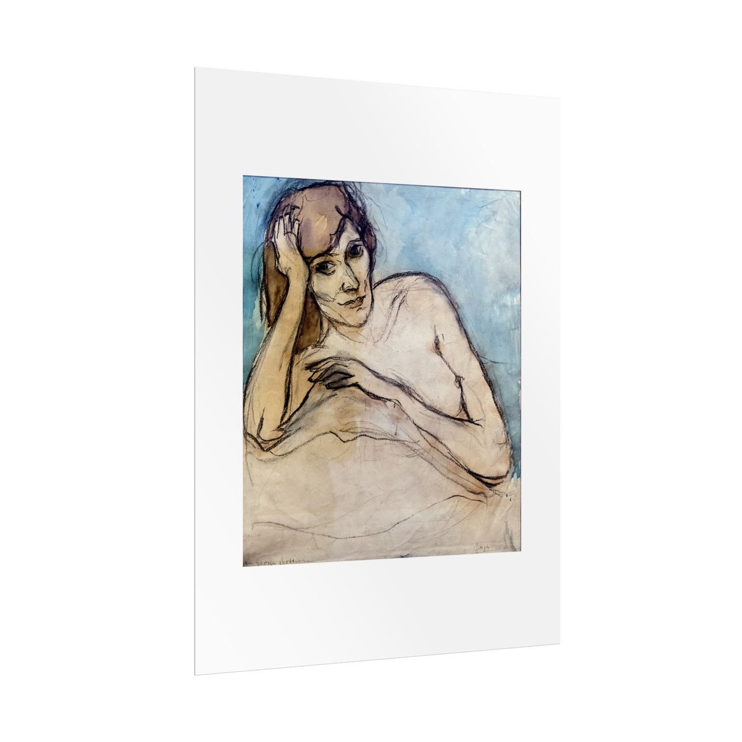 (Albi) Portrait de femme nue by Georges Bottini Wall Art Print