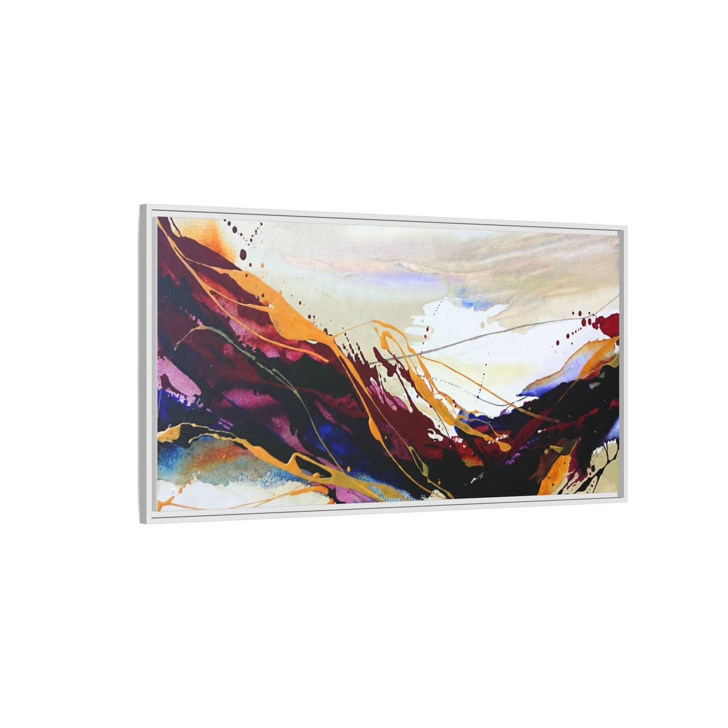 Abstract Flow Matte Canvas Framed Wall Art