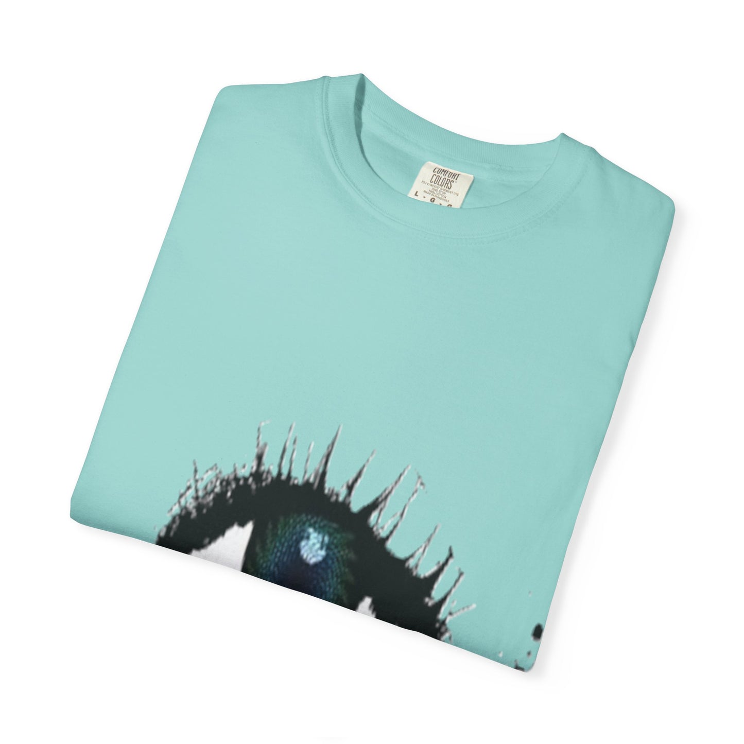 Eye Graphic T-Shirt — Blue Iris Grunge Art Tee