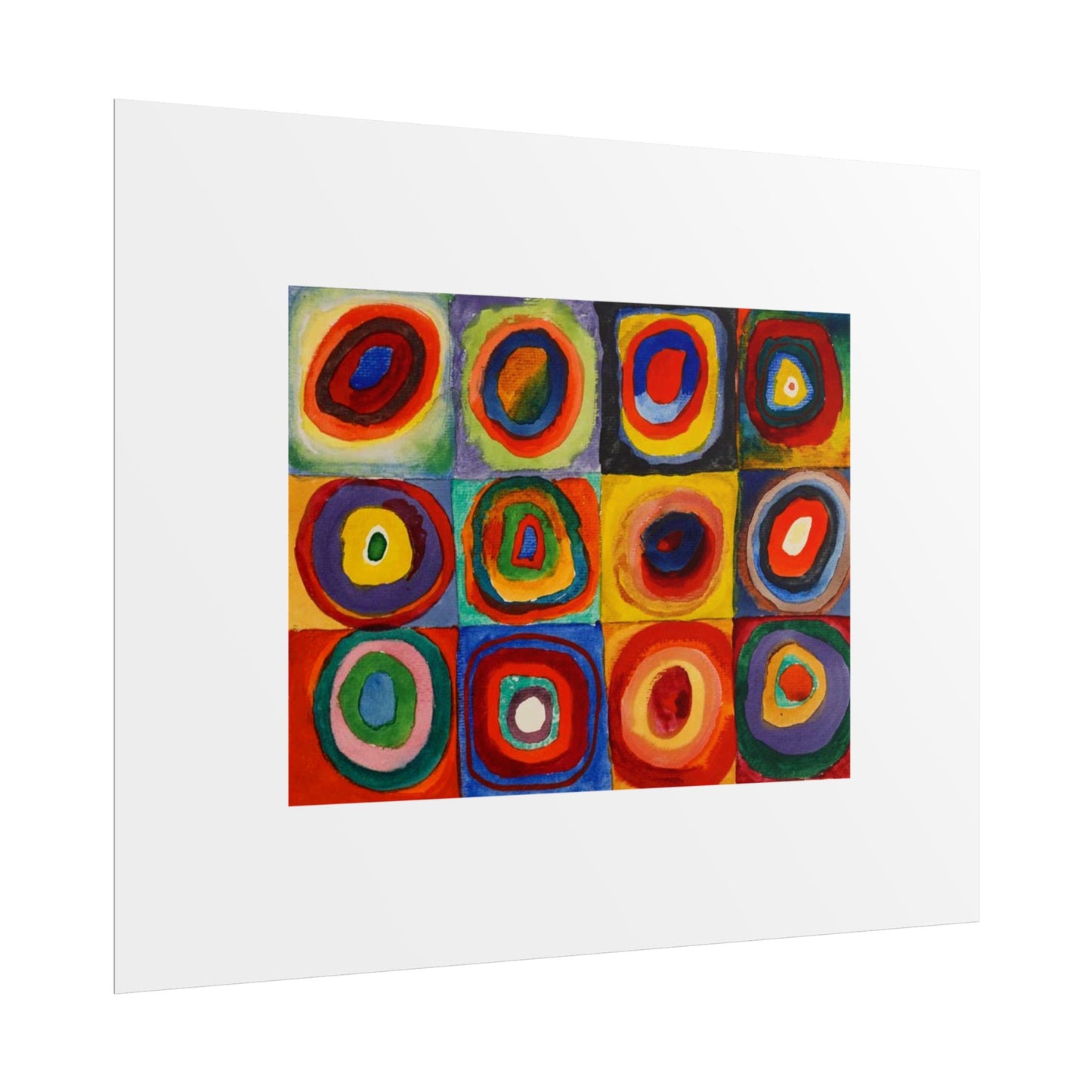 Colour Study, Squares with Concentric Circles by Vassily Kandinsky Wall Art Print