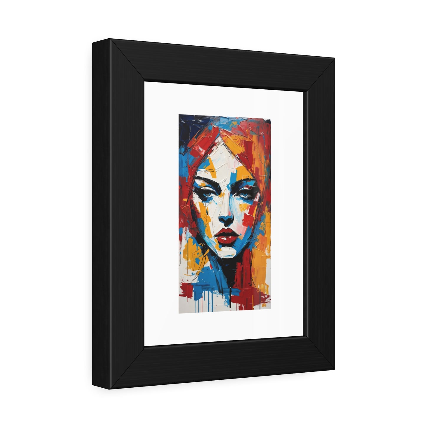 Framed Abstract Portrait of a Woman Print