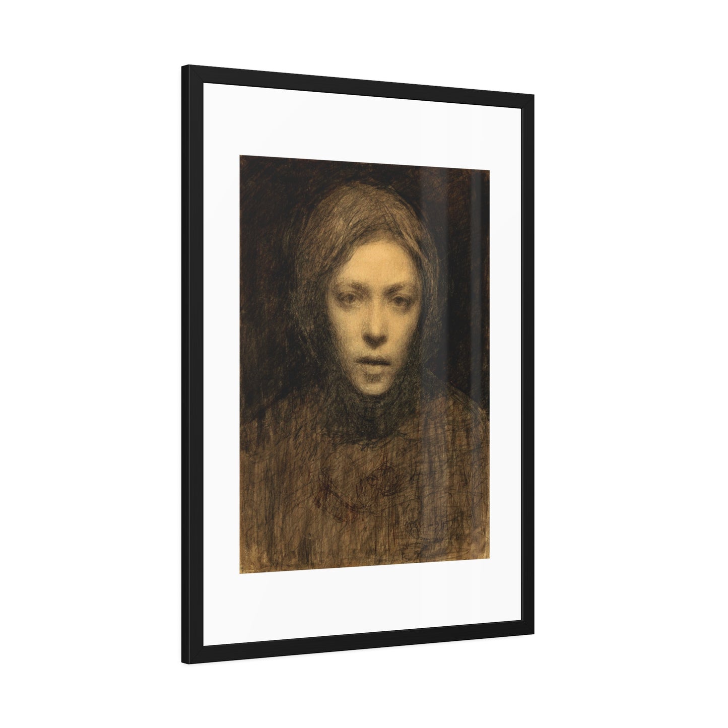 self-portrait by Ellen Thesleff Framed Art Wall Art Print