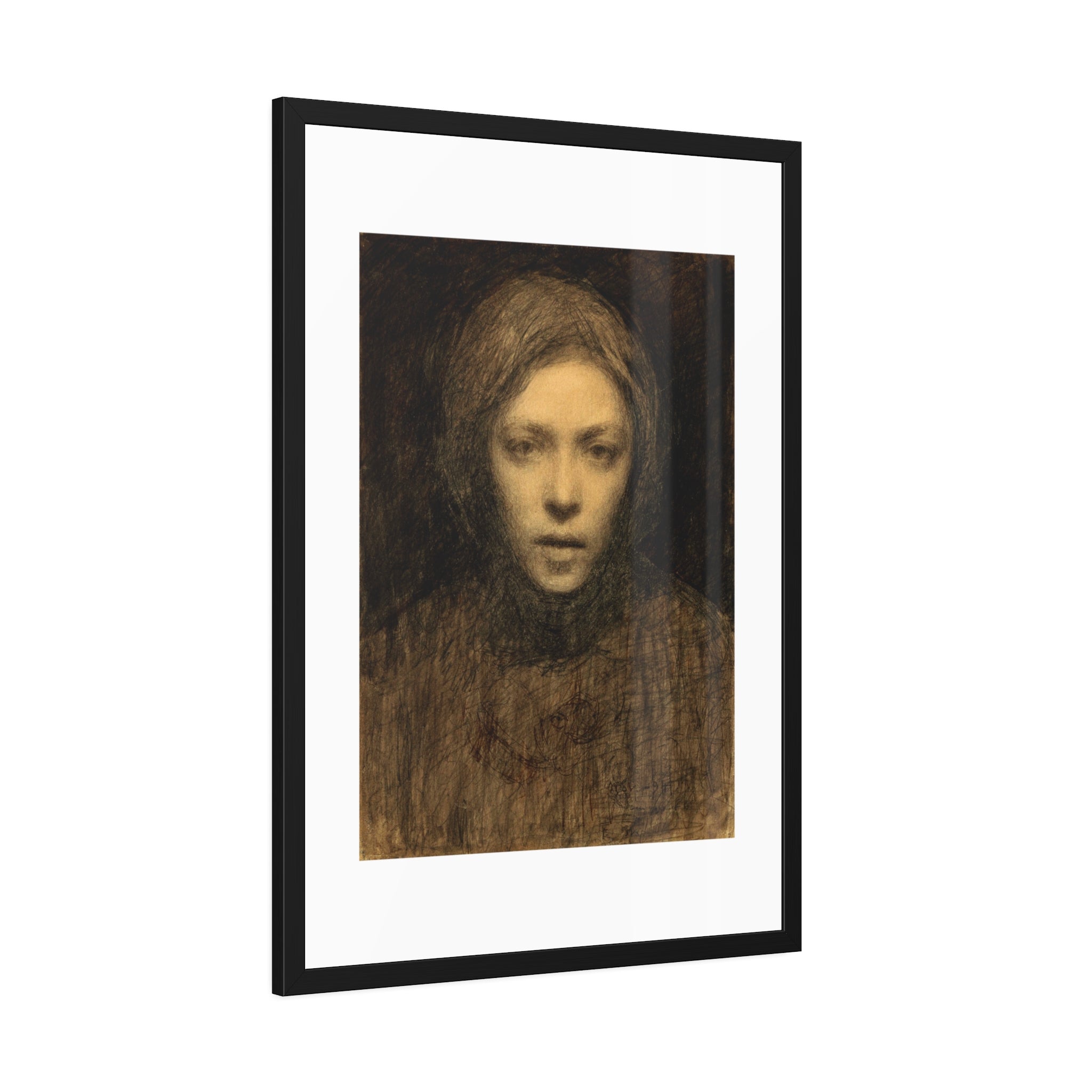 self-portrait by Ellen Thesleff Framed Art Wall Art Print
