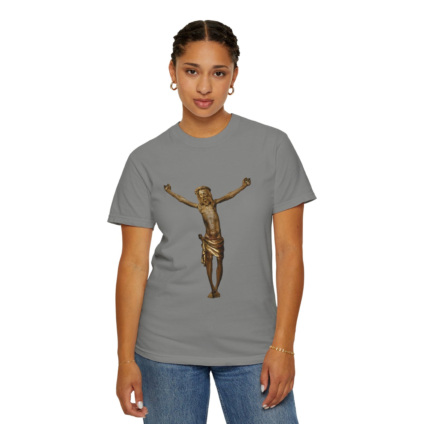 Unisex Christ on the cross Garment-Dyed T-shirt