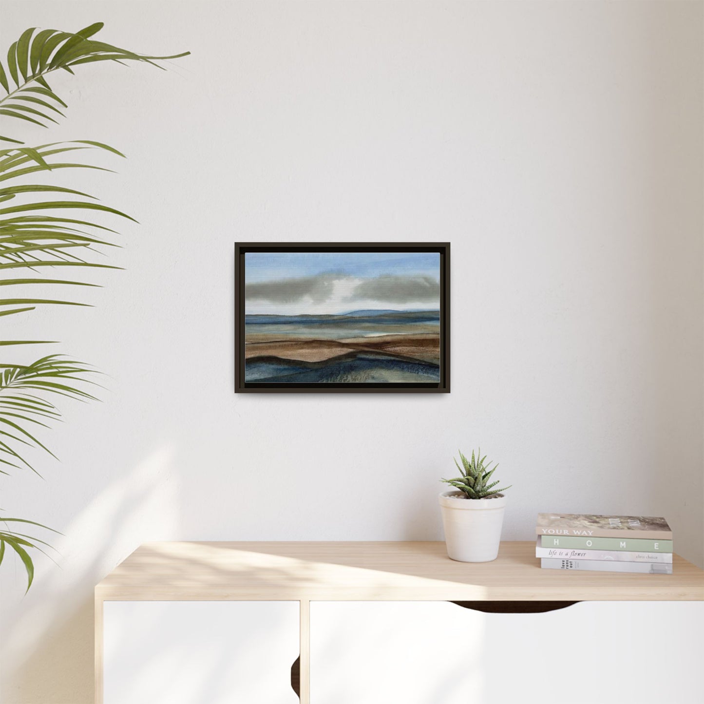 Matte Canvas Landscape, Framed (Multi-color)