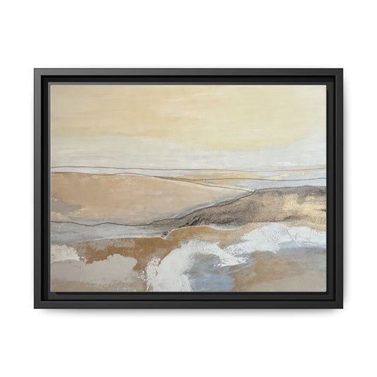 Framed Abstract Coastal Landscape Matte Canvas Wall Art