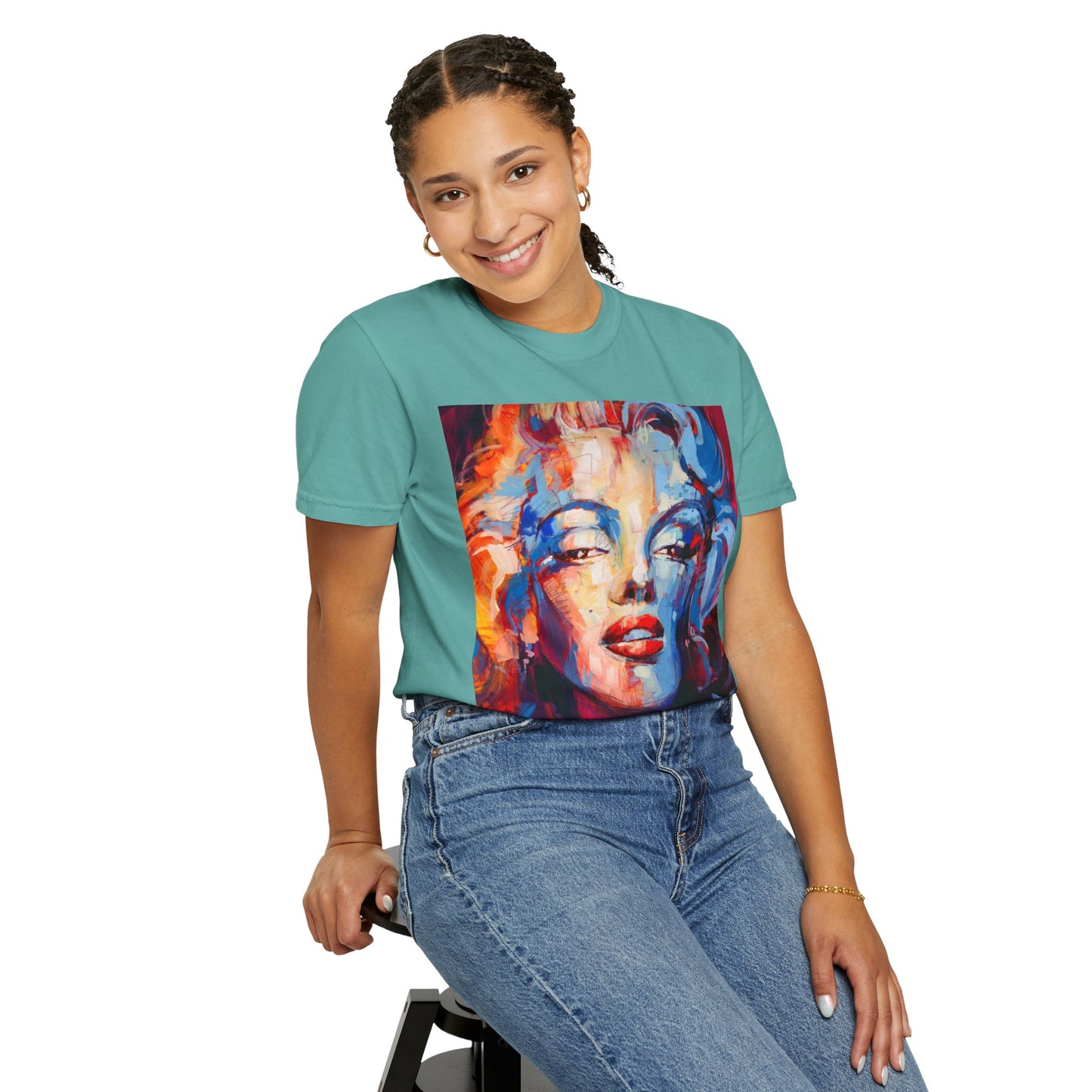 Artistic Pop Portrait T-Shirt — Colorful Marilyn-Inspired Graphic Tee