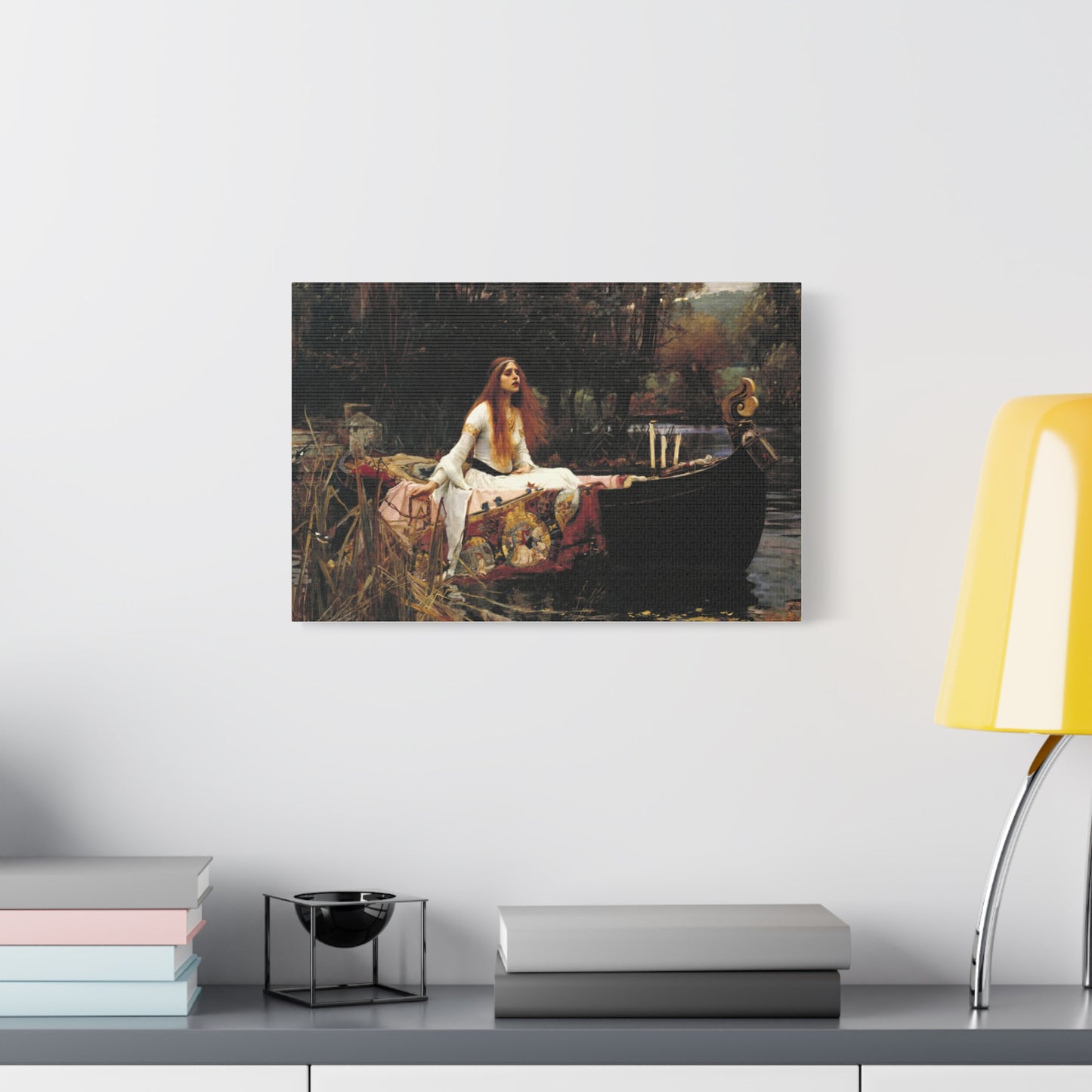 The Lady of Shalott by John William Waterhouse Matte Canvas Wall Art Print