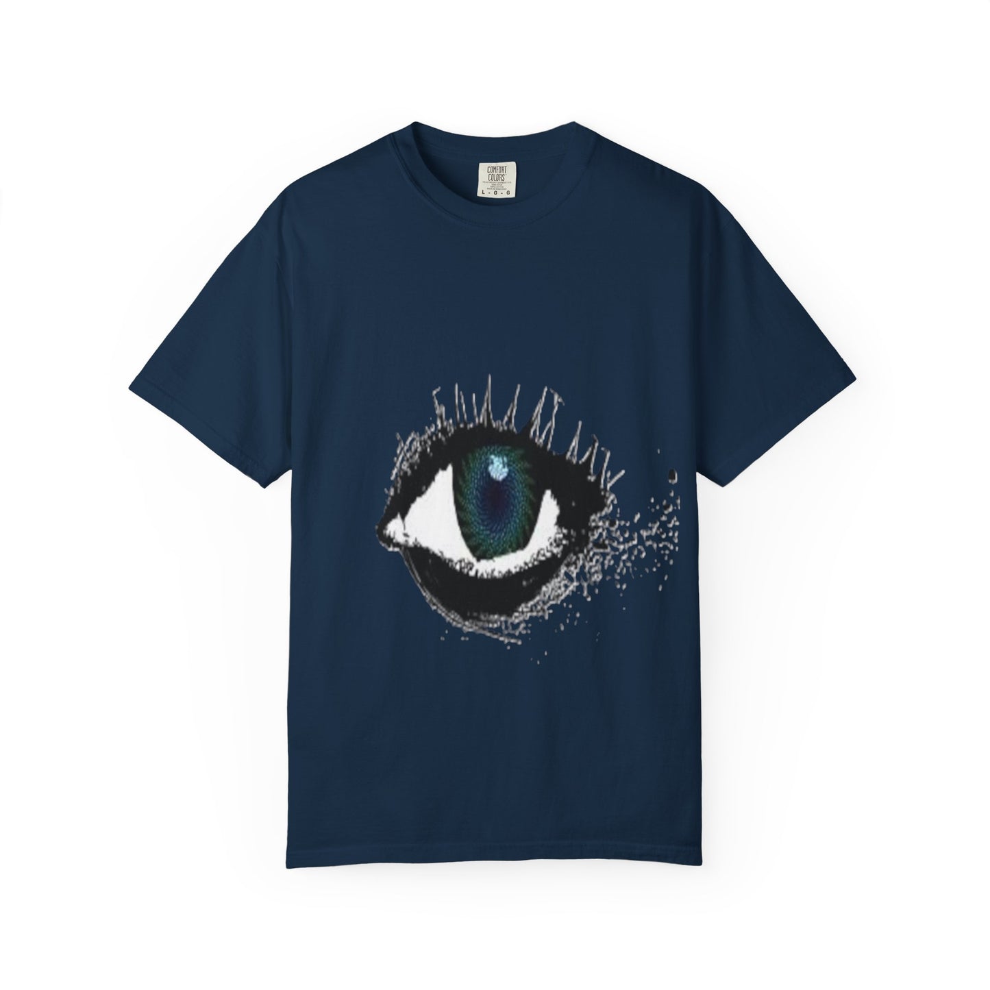 Eye Graphic T-Shirt — Blue Iris Grunge Art Tee