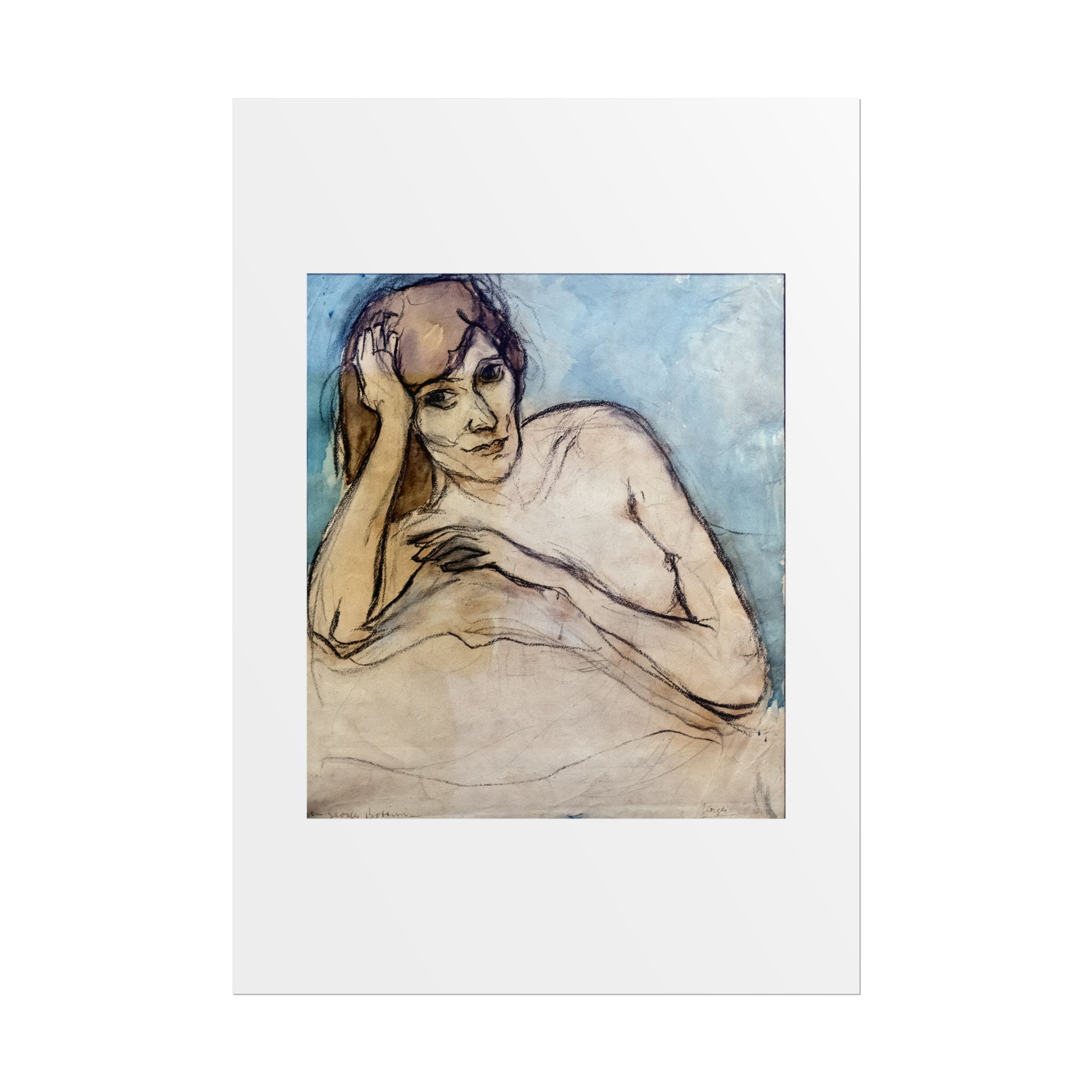 (Albi) Portrait de femme nue by Georges Bottini Wall Art Print