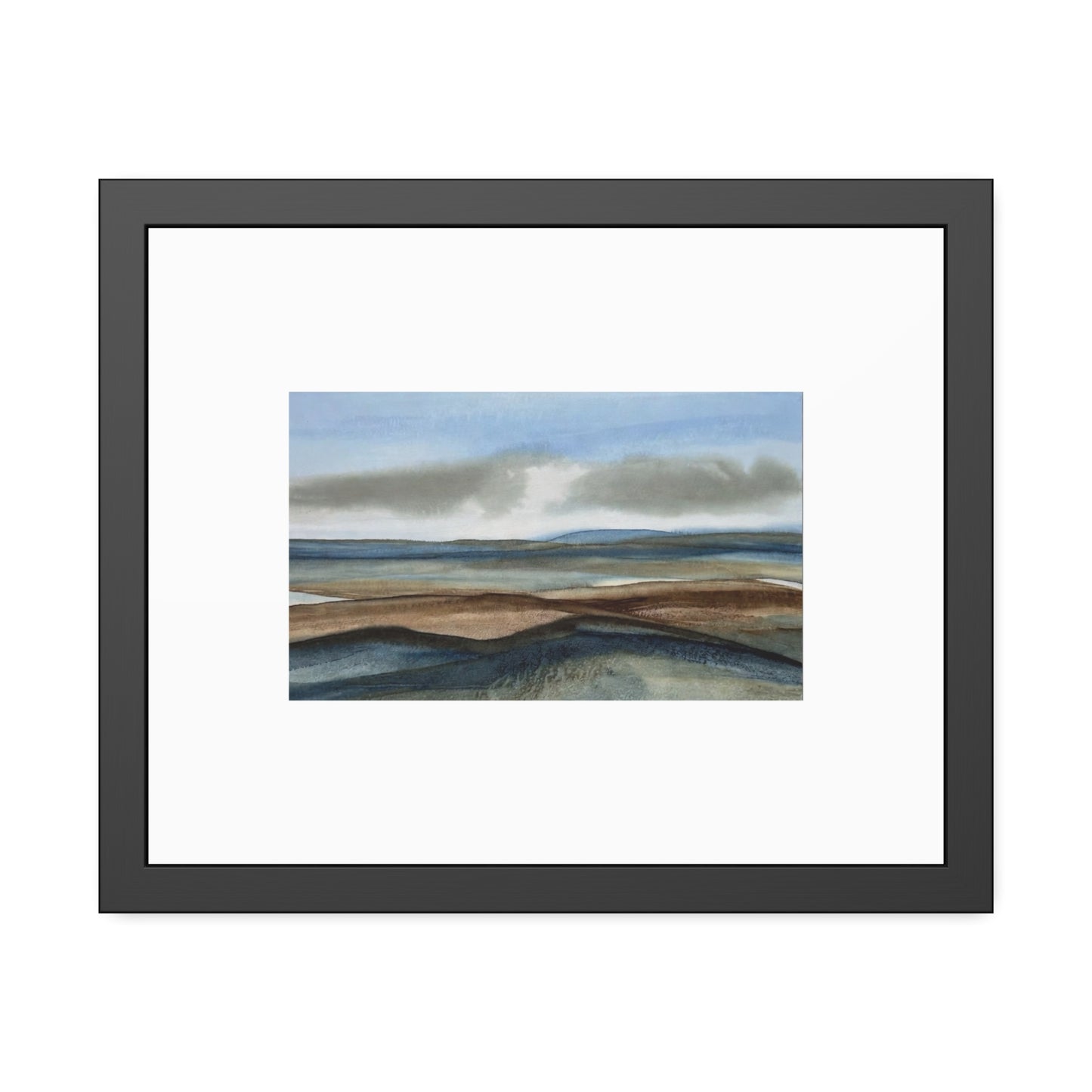 Framed Coastal Landscape Poster — Serene Seascape Wall Art Print