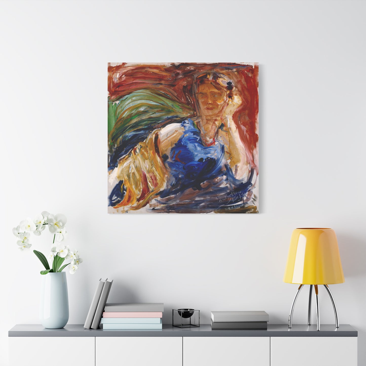 Portrait of hyllis Sjostrom by Akseli Gallen-Kallela Canvas Wall Art Print