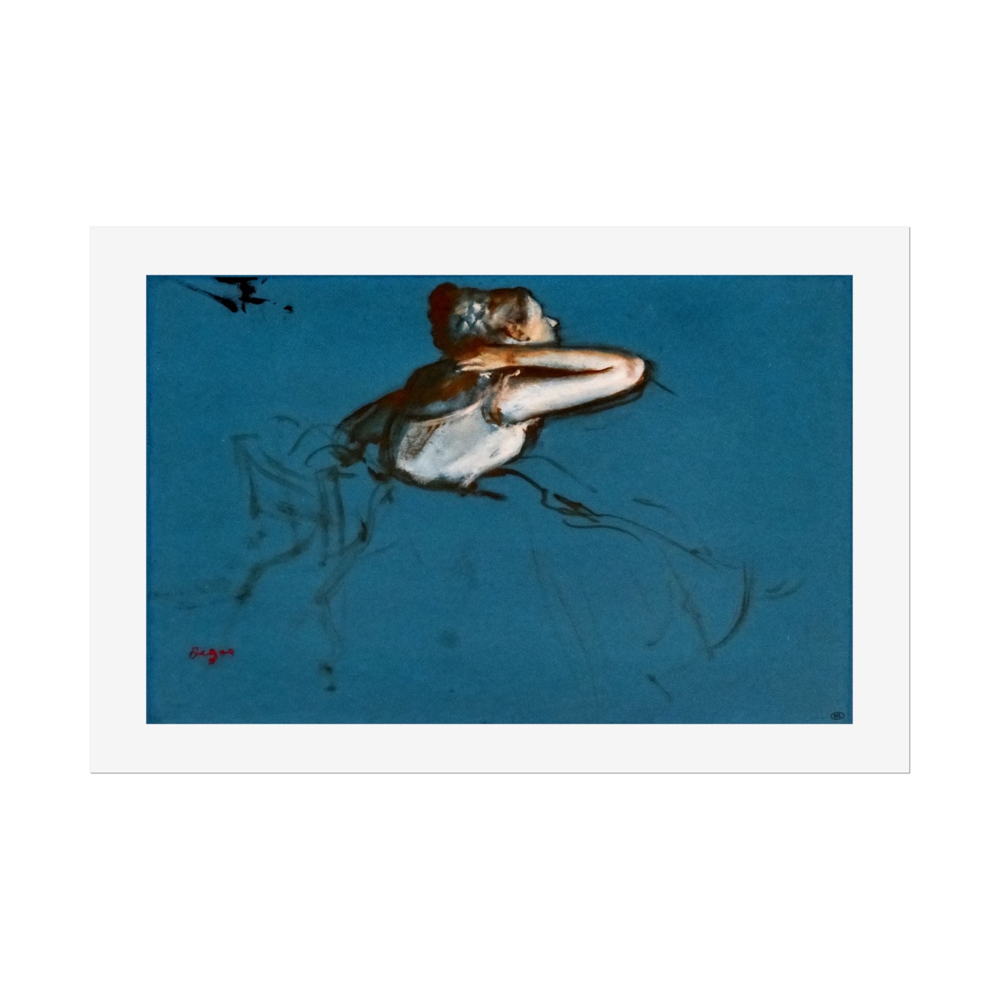 Blue Ballerina by Edgar Degas Wall Art Print